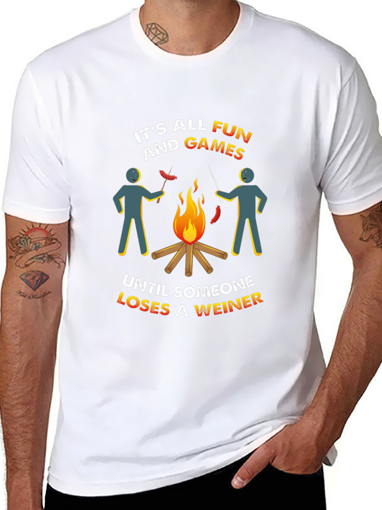 Black Fun & Games Weiner T-Shirt view 8