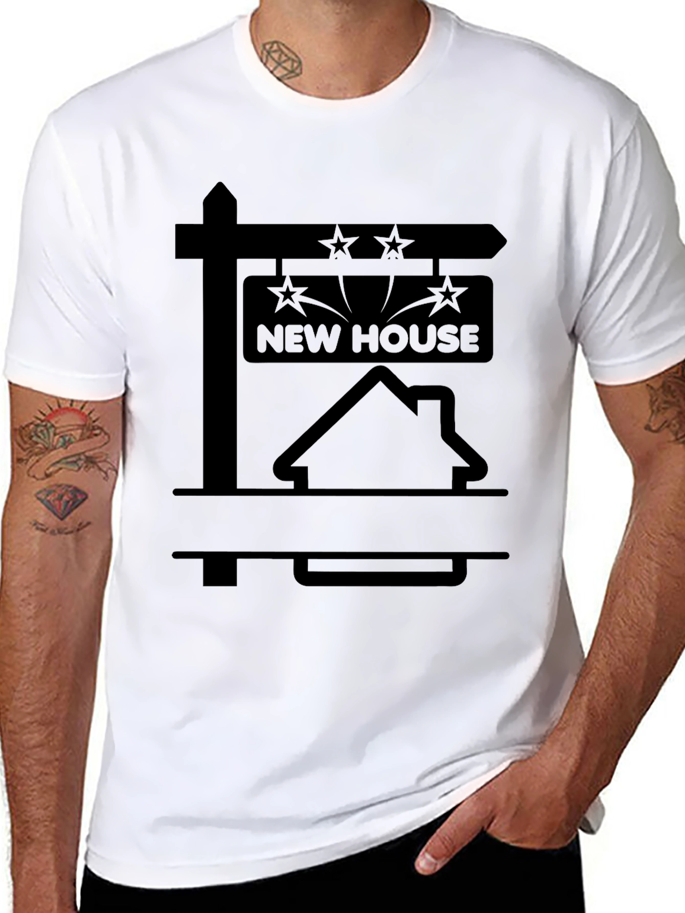 Black New House Realtor T-Shirt view 8