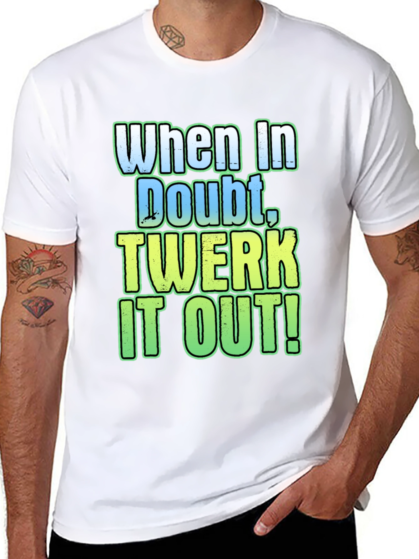 Black When In Doubt, Twerk It Out! Graphic Tee view 8
