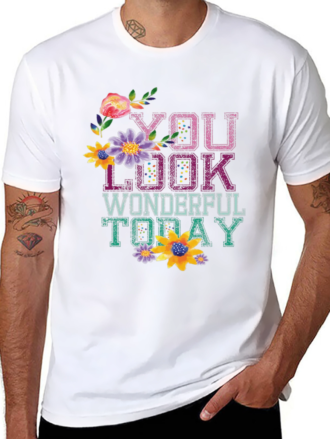 Black Floral Graphic Tee - You Look Wonderful Today view 8