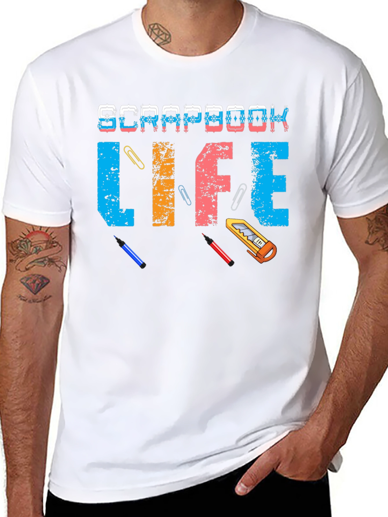 Black Scrapbook Life Graphic Tee view 8