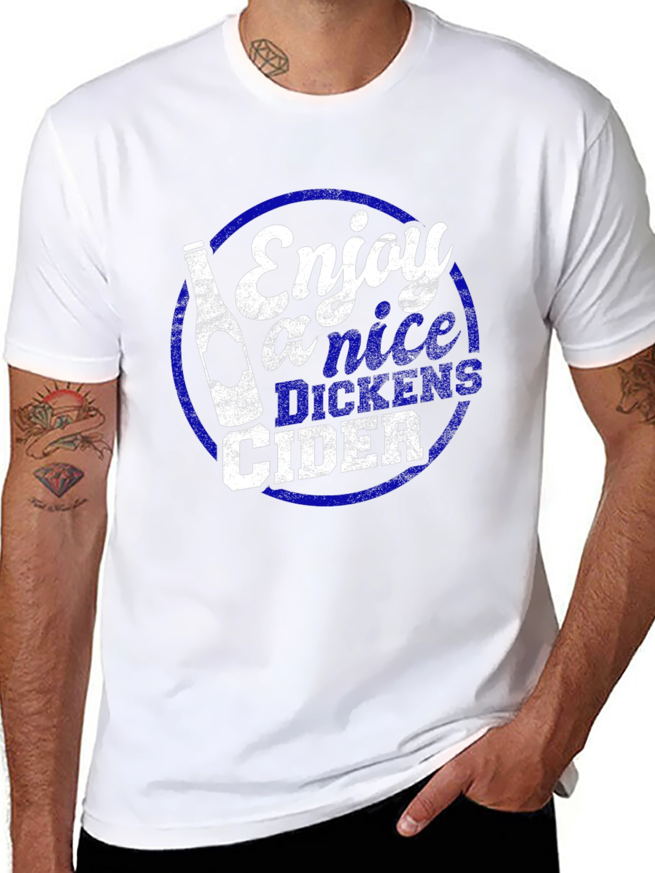 Black Enjoy Dickens Cider Graphic T-Shirt view 8