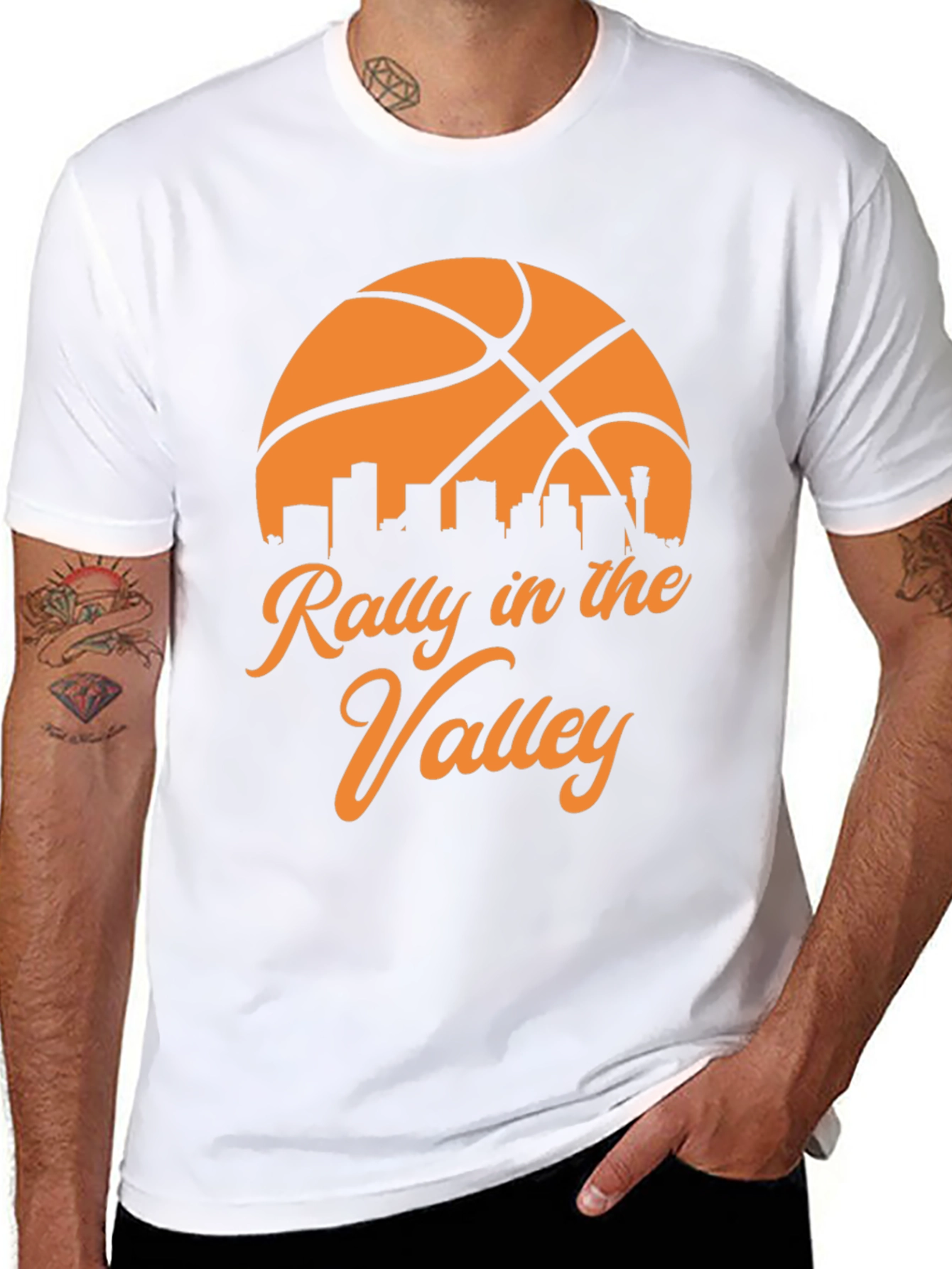 Black Rally in the Valley Basketball Graphic T-Shirt view 8