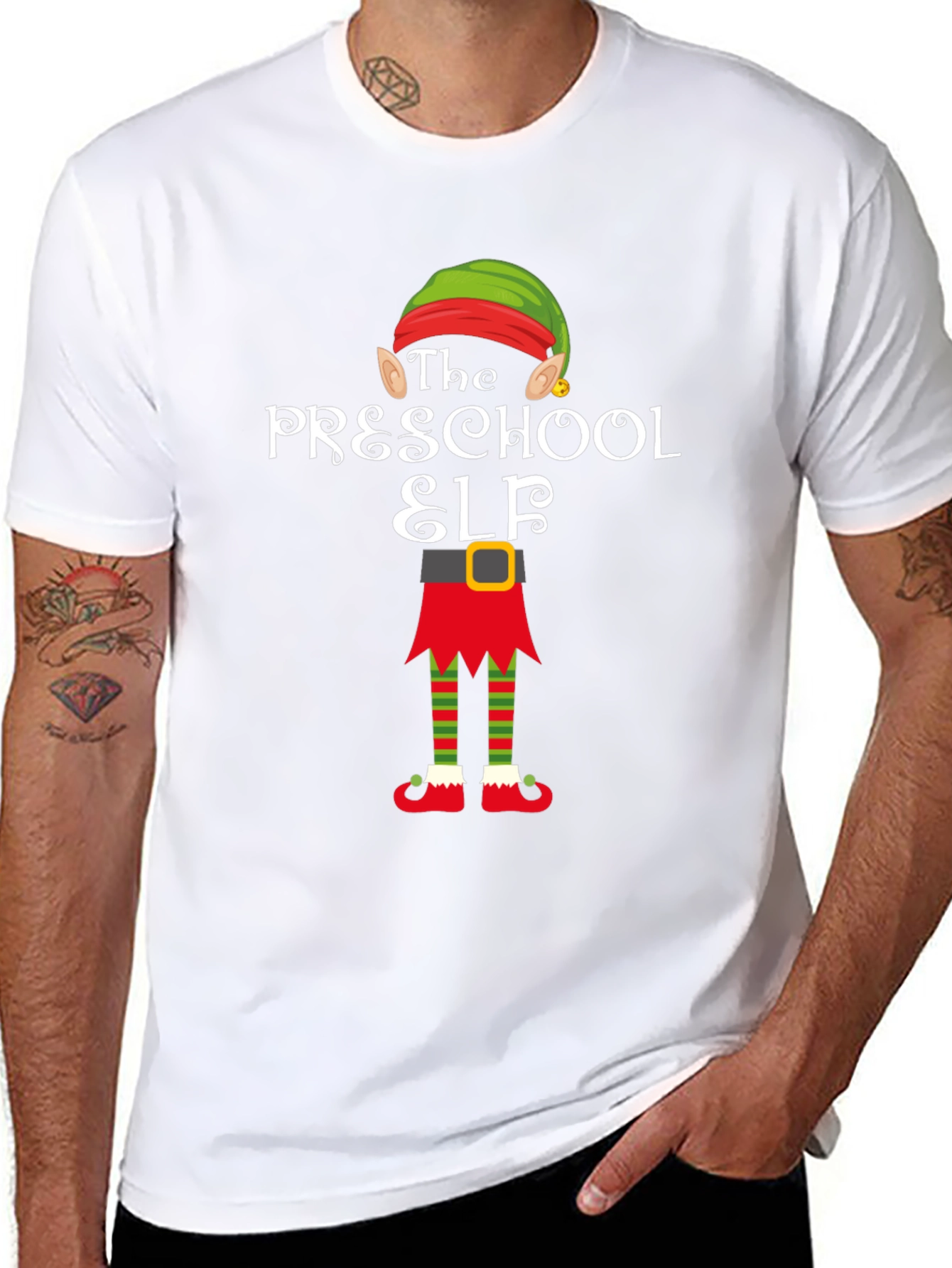 Black Preschool Elf T-Shirt - Holiday Cheer view 8