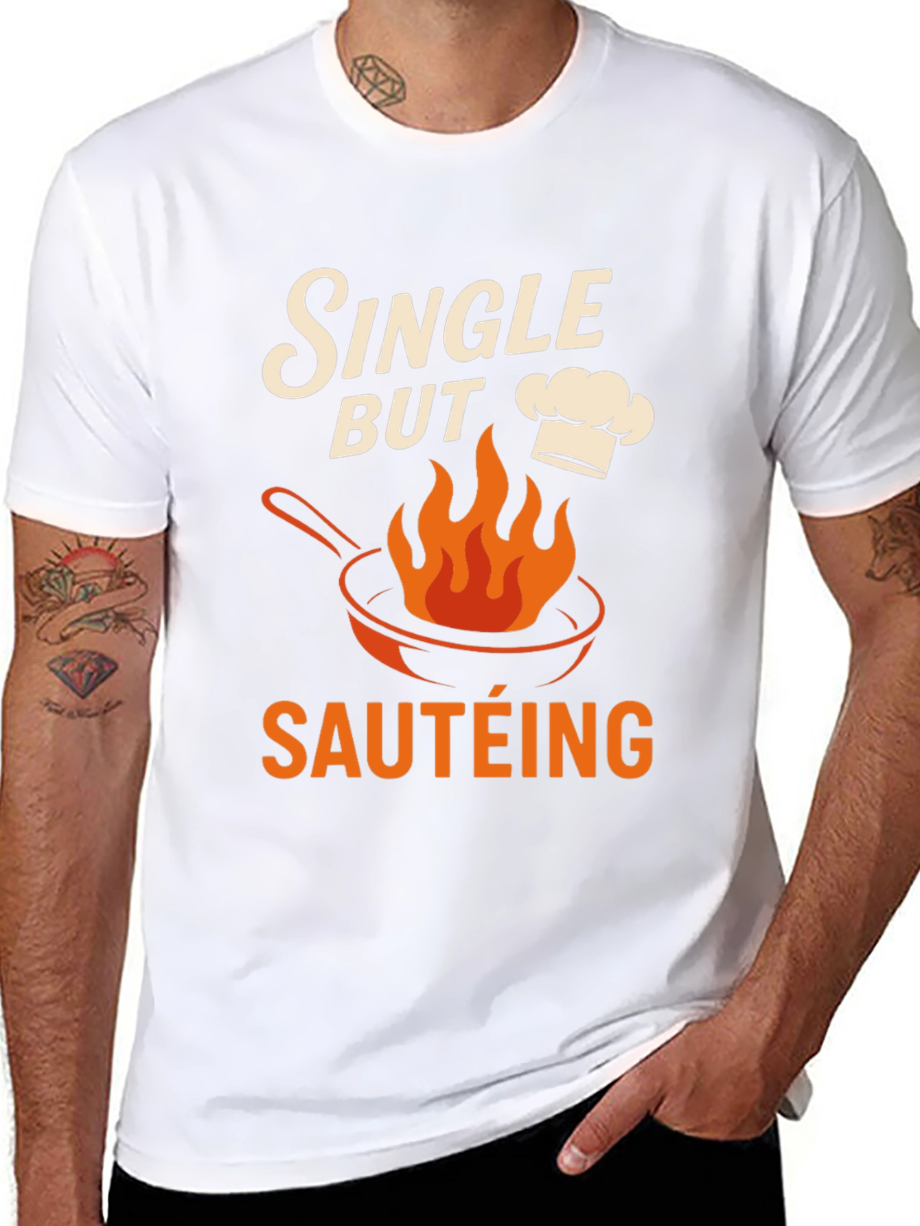 Black Single But Sautéing Funny Cook T-Shirt view 8