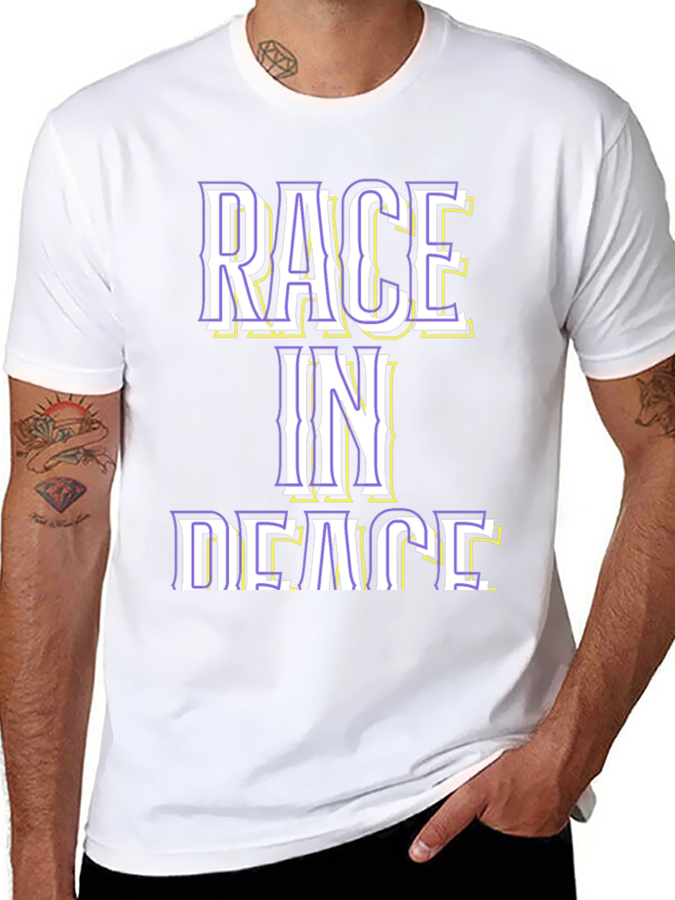 Black Race in Peace Graphic Tee view 8