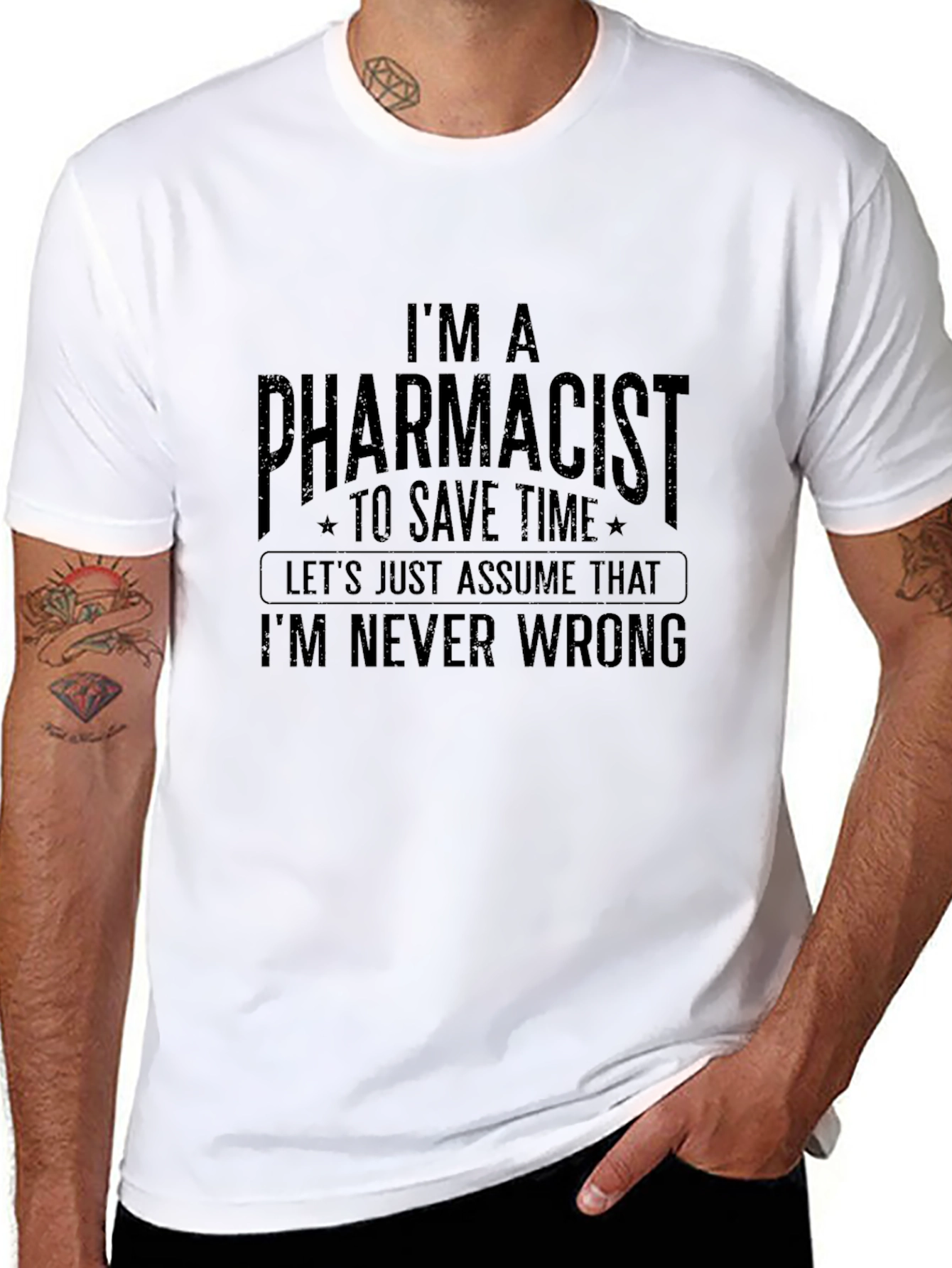 Black Pharmacist T-Shirt: I'm Never Wrong - Funny Tee view 8