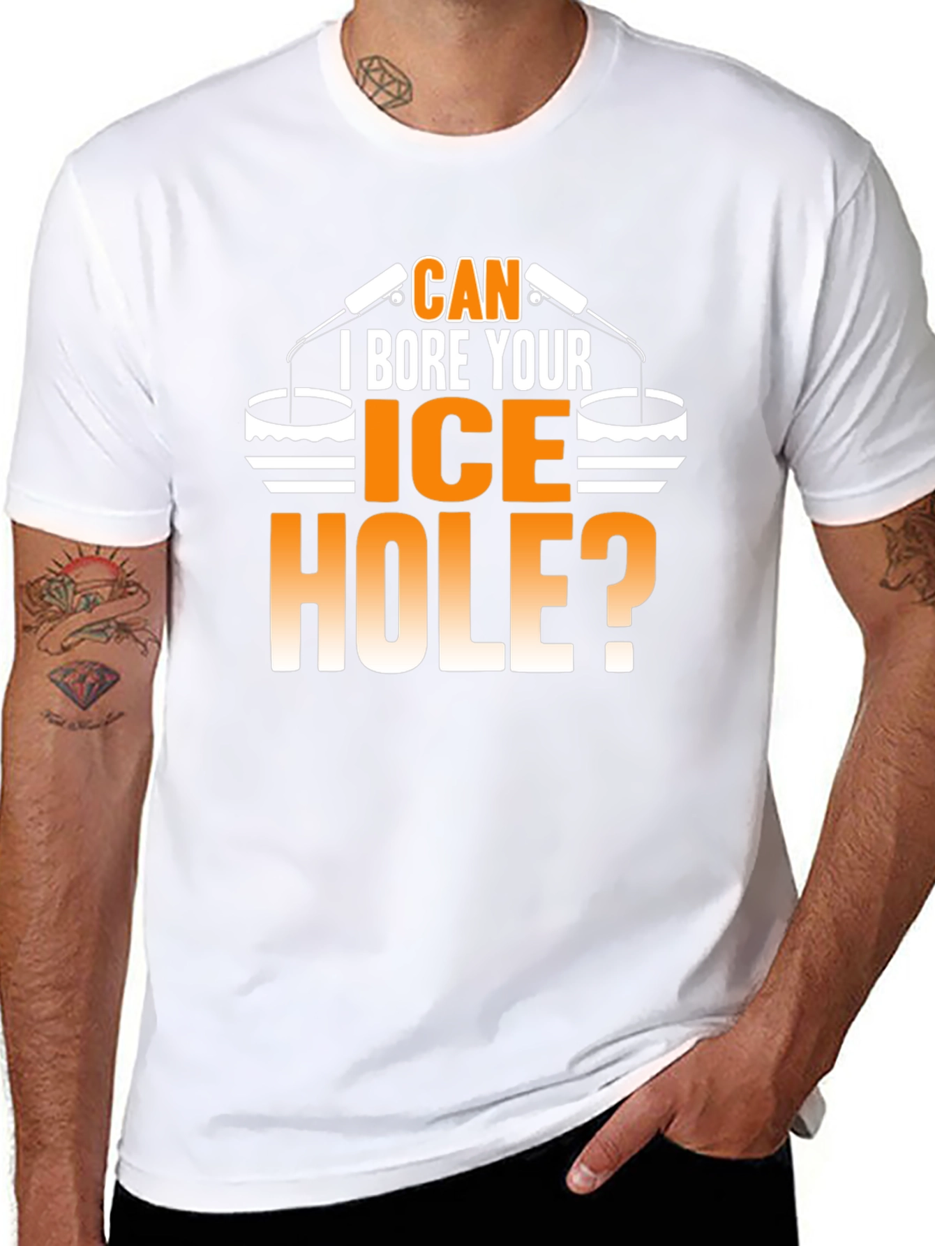 Can I Bore Your Ice Hole? Funny T-Shirt - 8