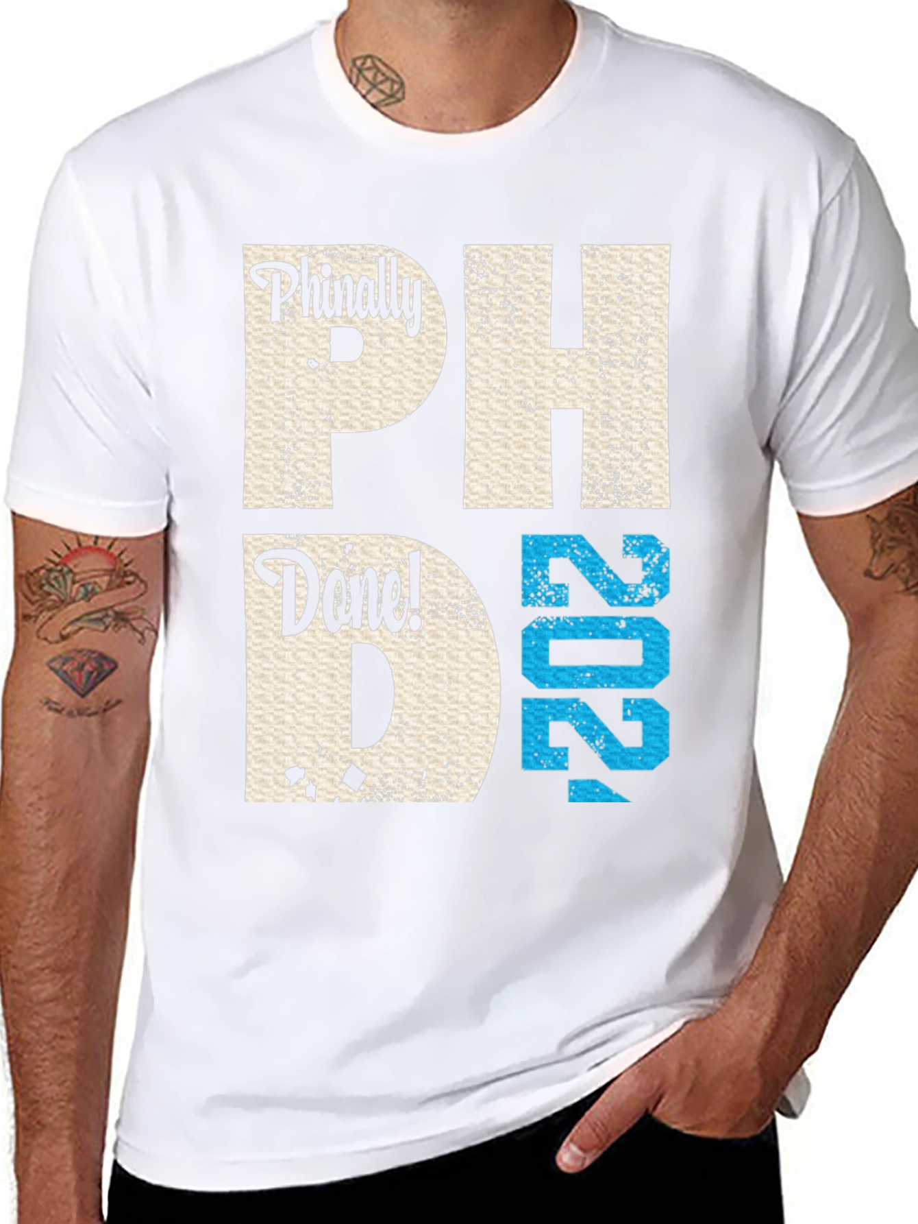 Black Phinally Done! PhD Graduate 2024 T-Shirt view 8