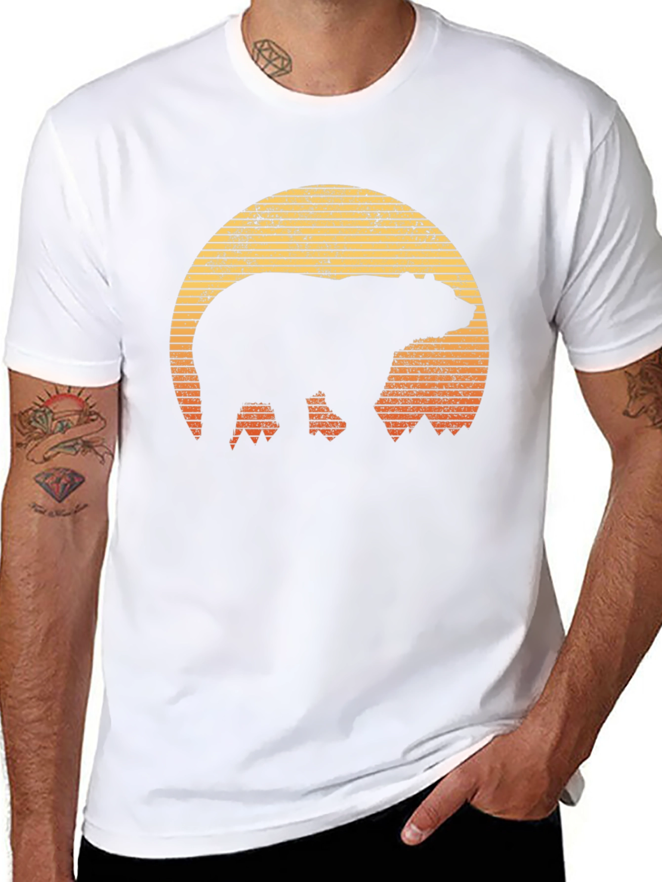 Black Bear Sunset Graphic T-Shirt - Outdoor Adventure Style view 8