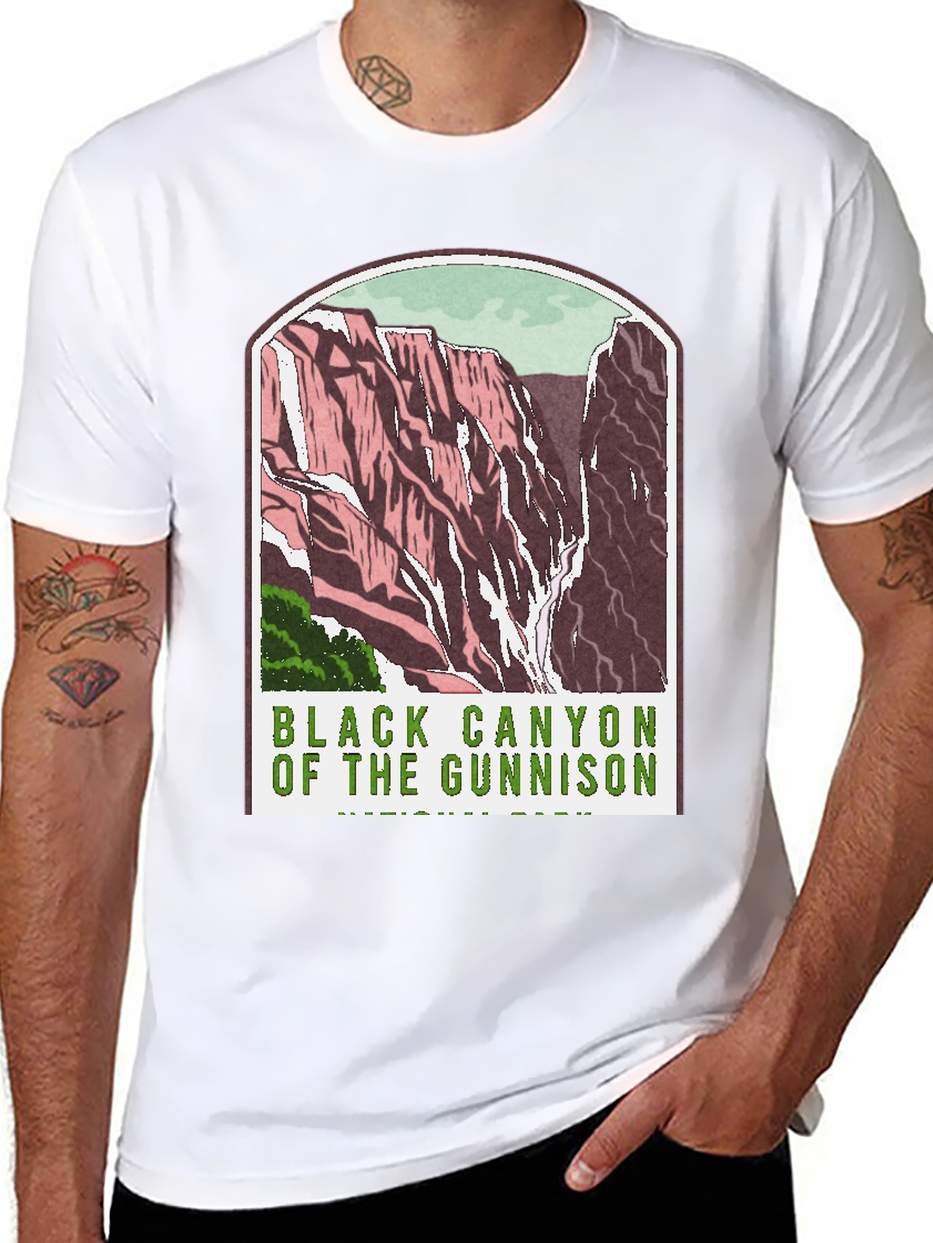 Black Black Canyon of the Gunnison T-Shirt view 8