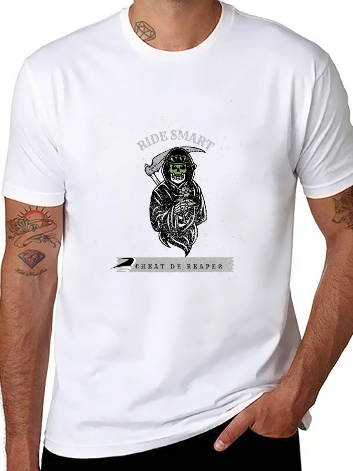 Black Ride Smart Grim Reaper T-Shirt view 8