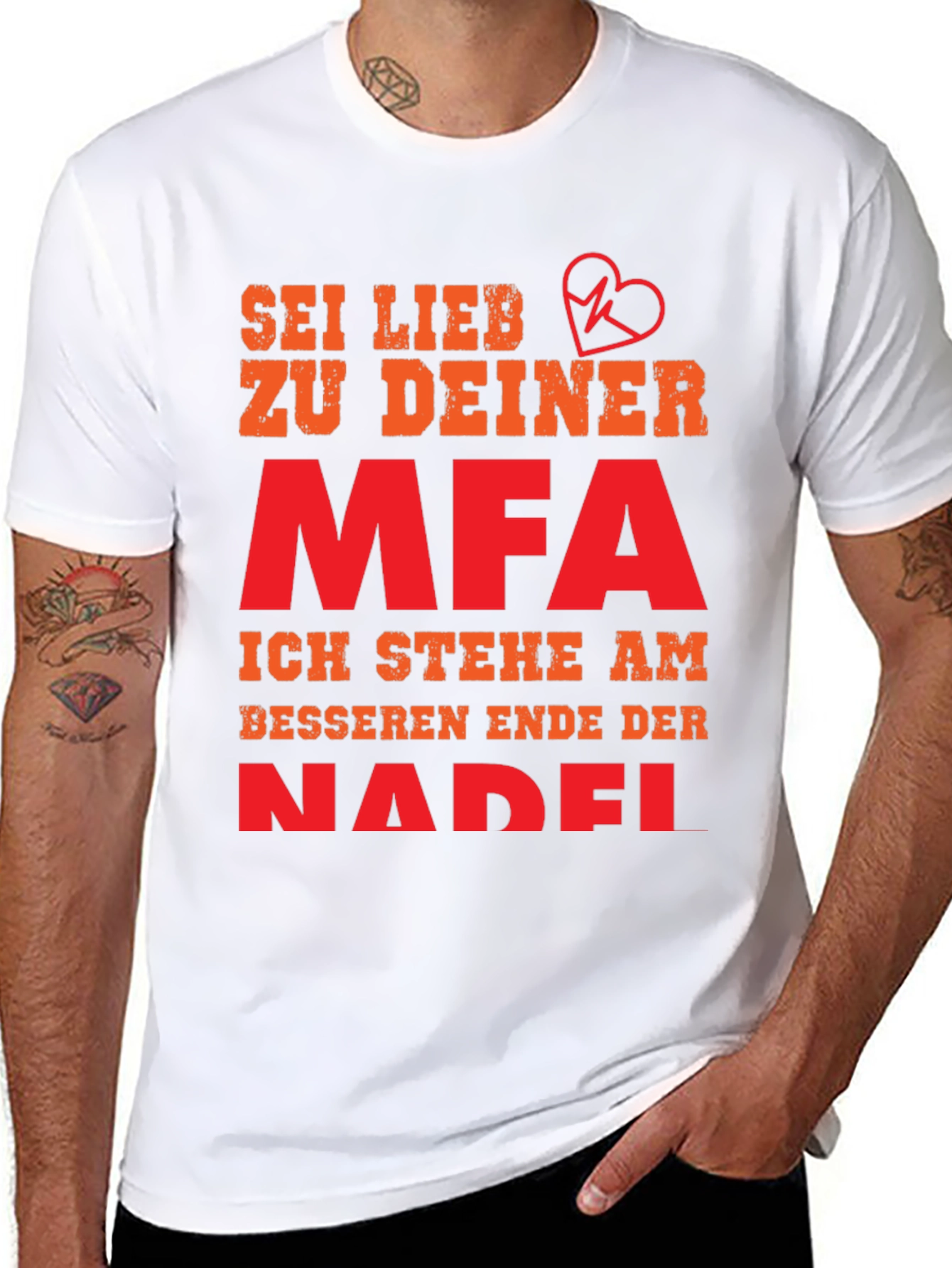 Black Sei Lieb Zu Deiner MFA T-Shirt - Medical Assistant Gift view 8