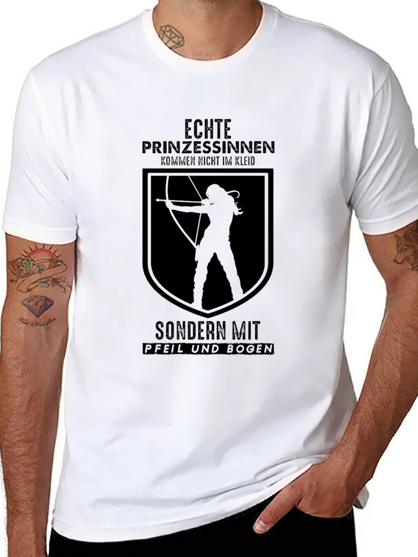 Black Echte Prinzessinnen Archery T-Shirt view 8