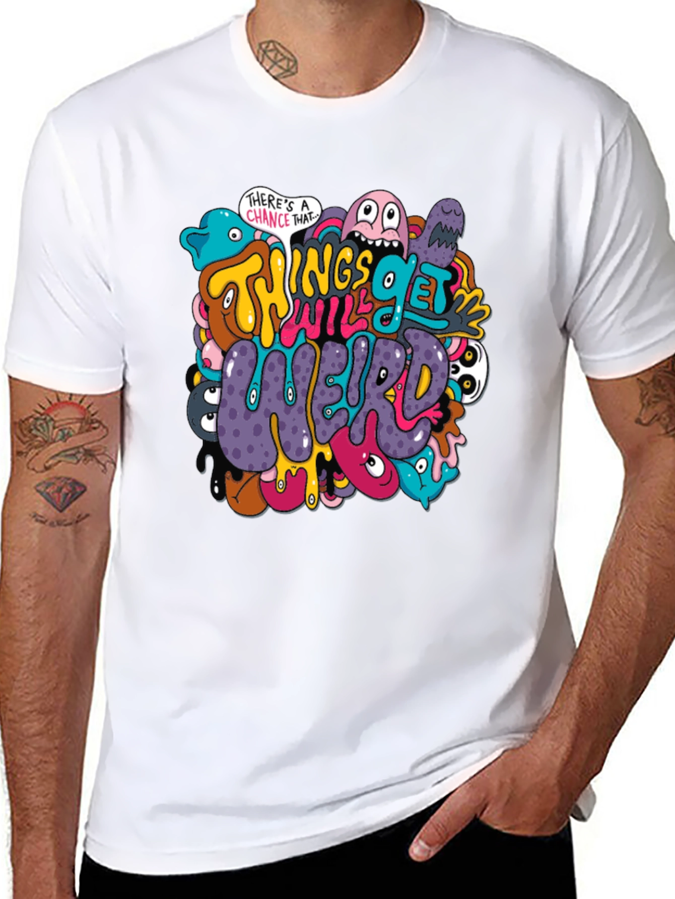 Black Things Will Get Weird Graphic T-Shirt view 8