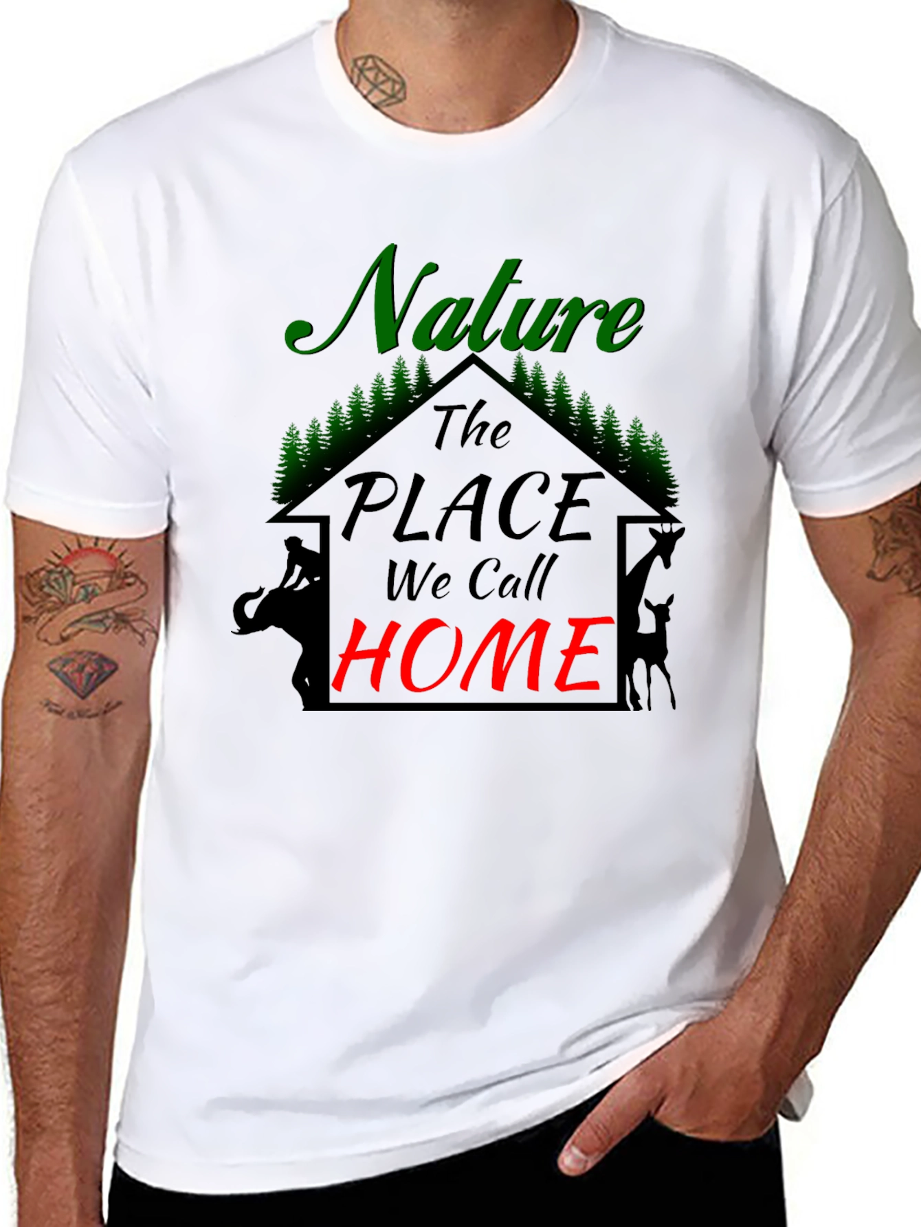 Black Nature Is Home Black Tee view 8