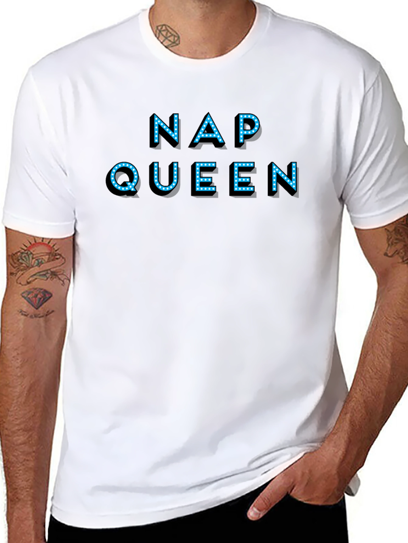 Black Nap Queen Novelty Graphic T-Shirt view 8
