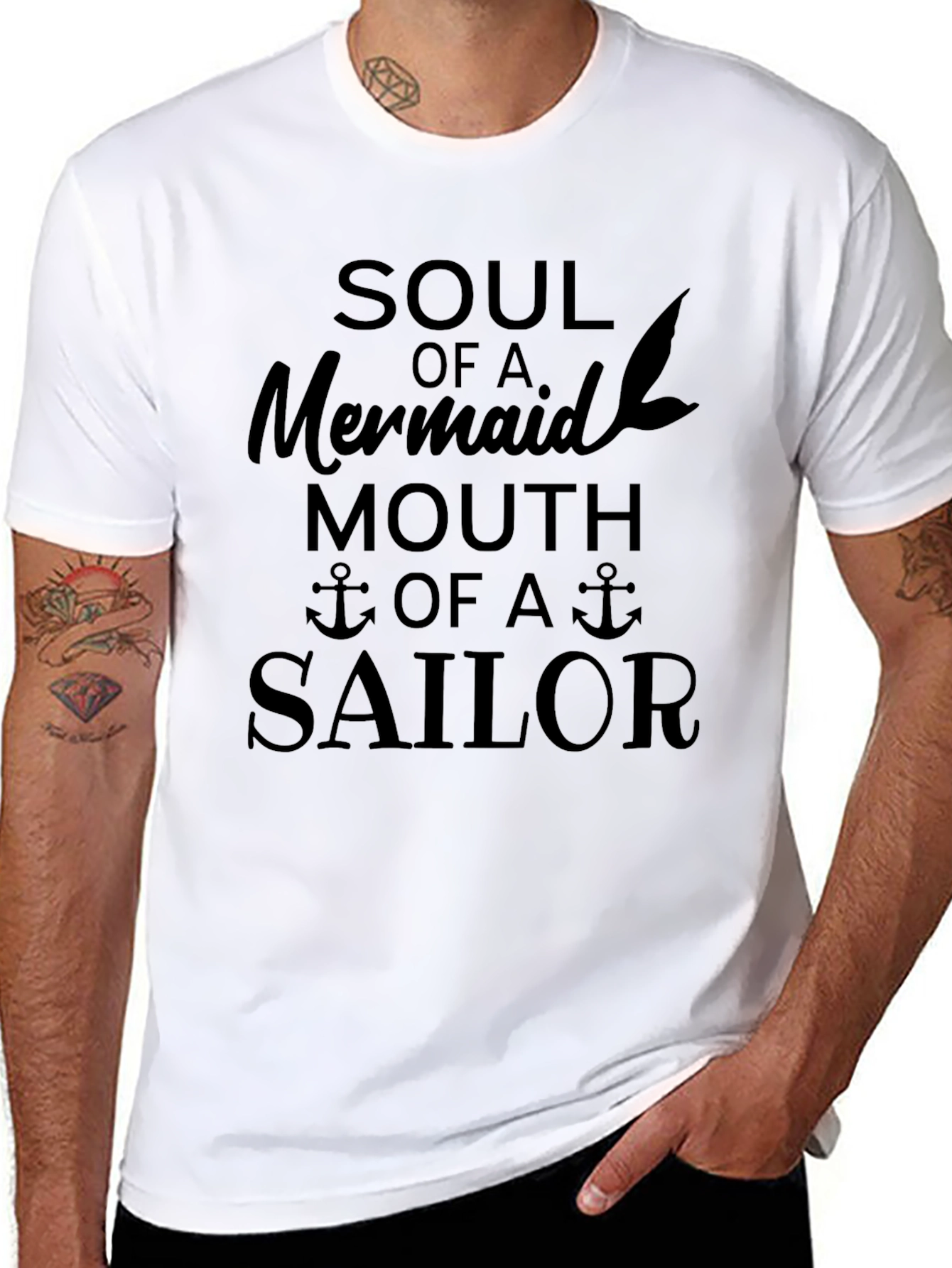 Soul of a Mermaid Sailor Graphic T-Shirt - 8