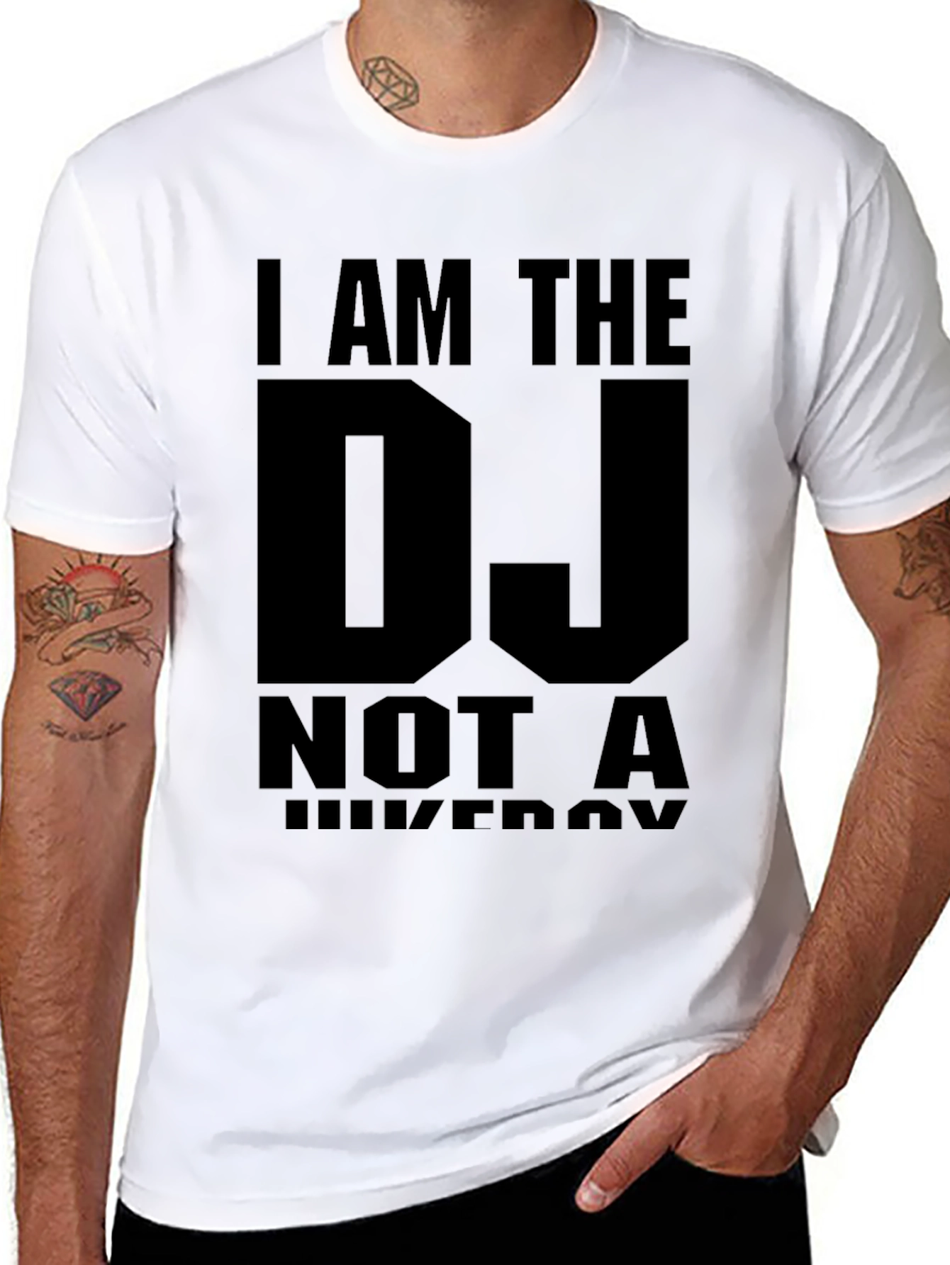 Black I Am The DJ T-Shirt - Black Graphic Tee view 8