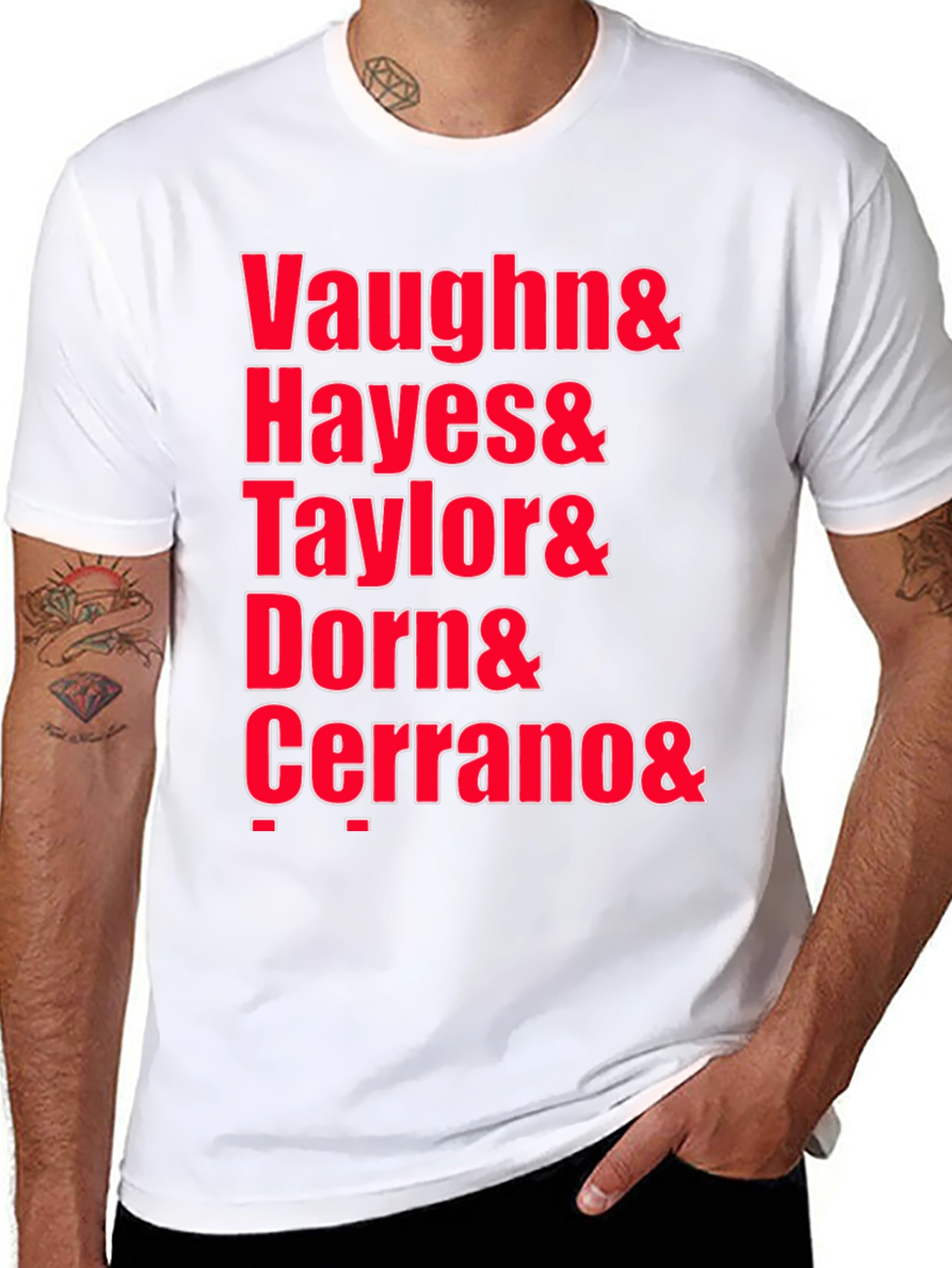 Black Vaughn Hayes Taylor Dorn Cerrano Graphic Tee view 8