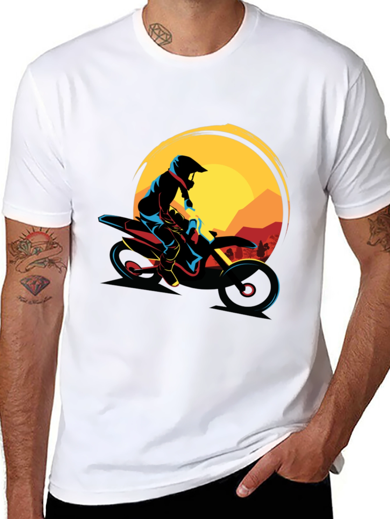 Black Motocross Graphic Tee - Adventure Ride view 8