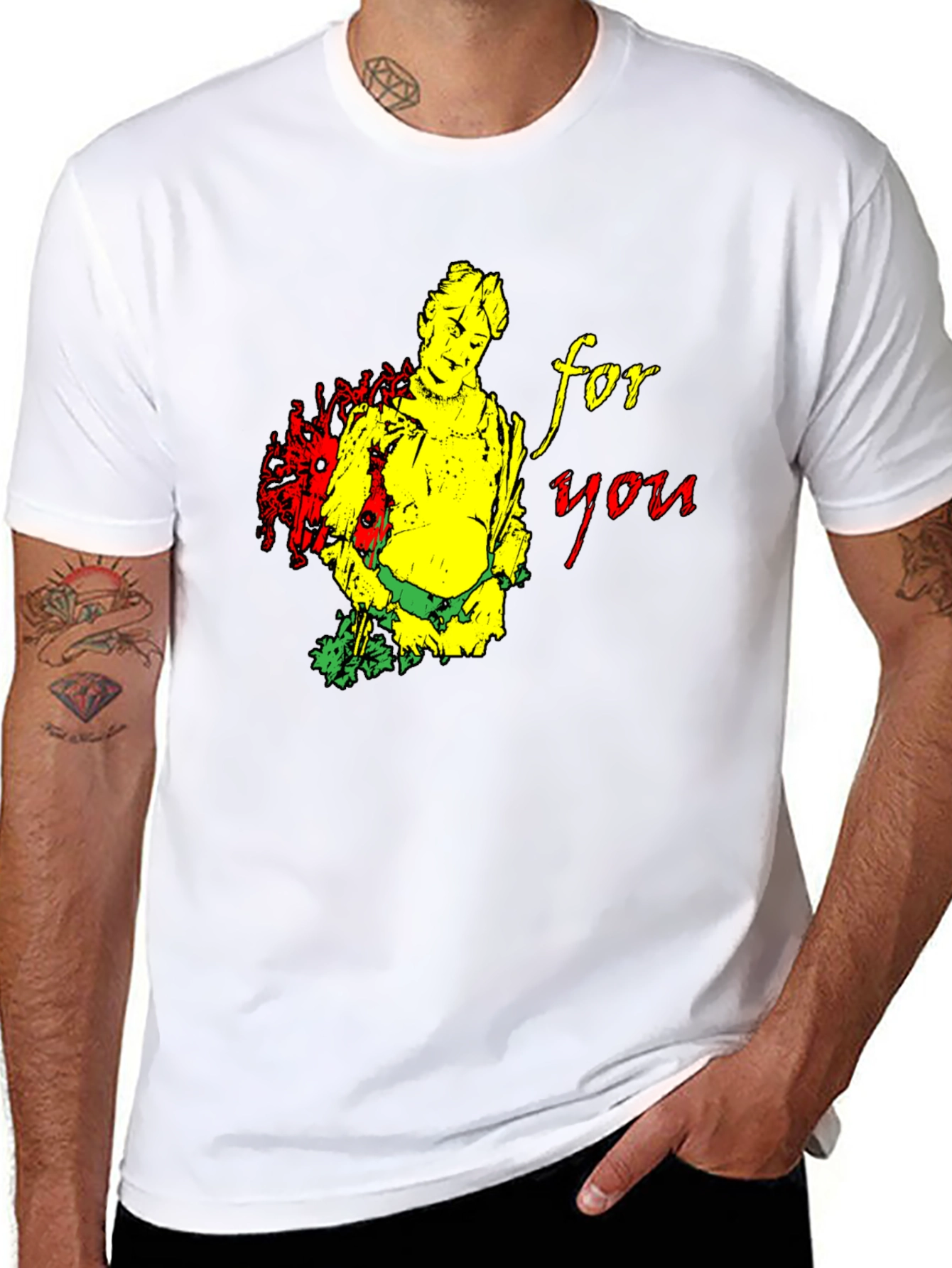 Black Unique Graphic T-Shirt - For You view 8