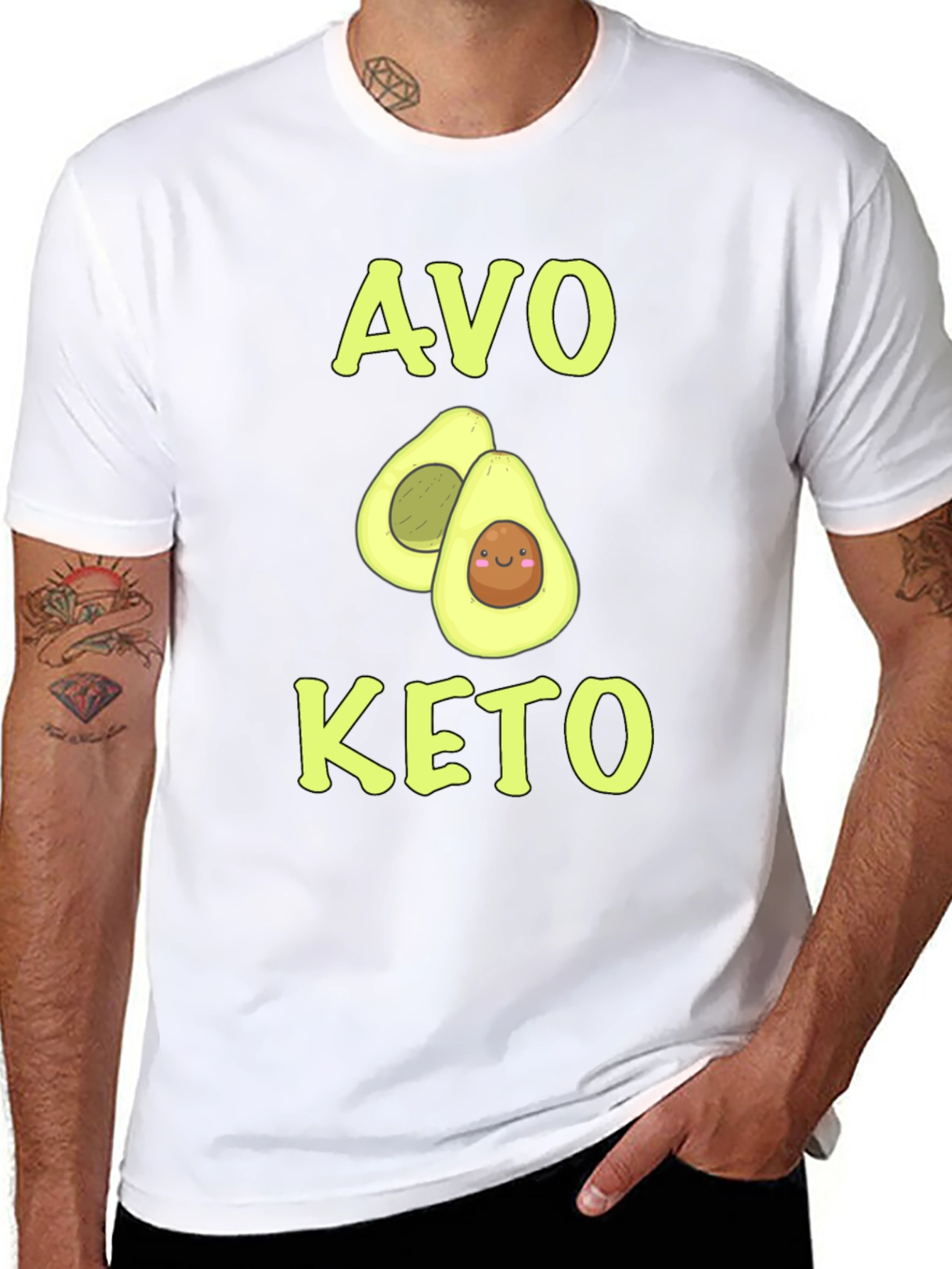 Black Avo Keto Graphic T-Shirt view 8