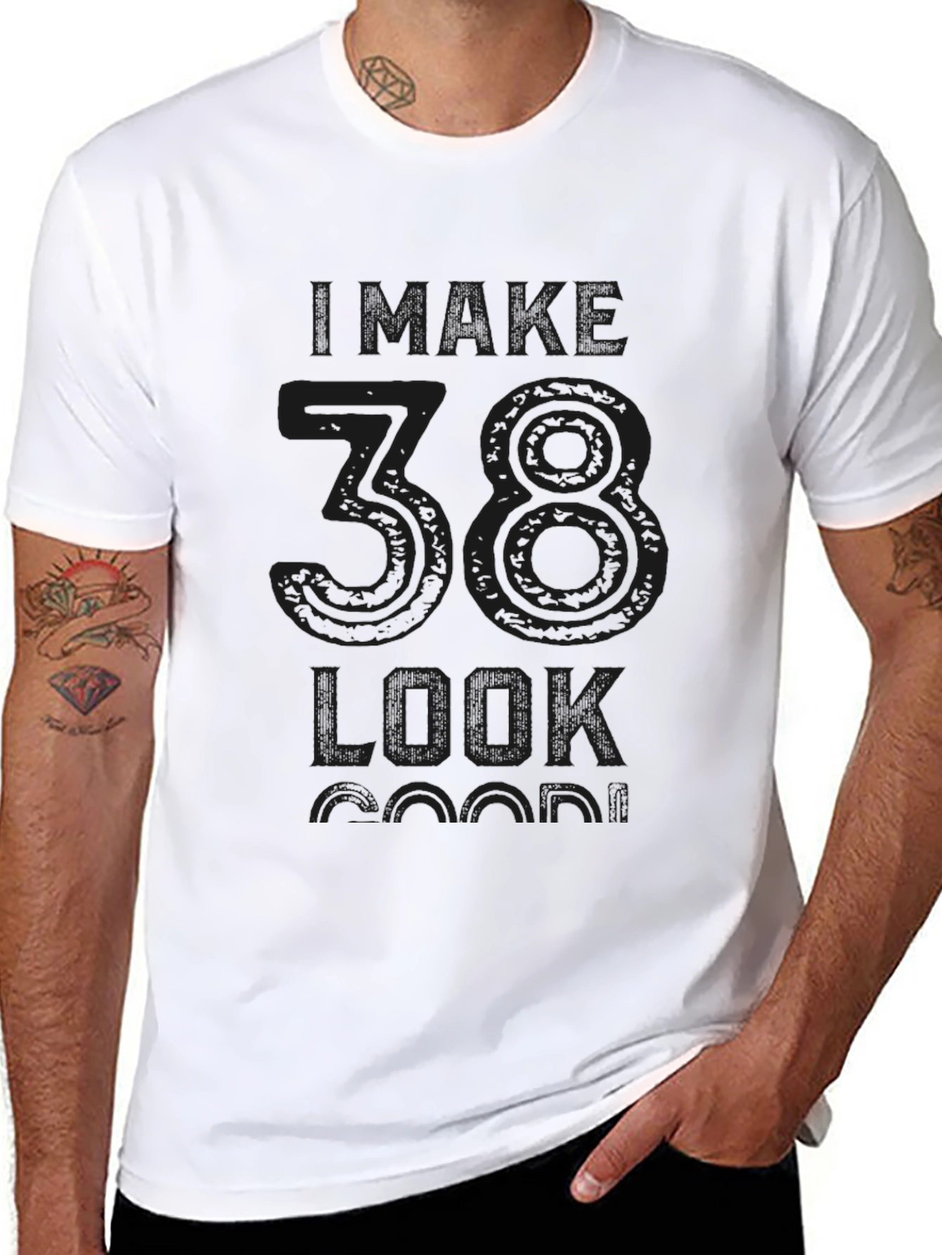 Black I Make 38 Look Good T-Shirt view 8