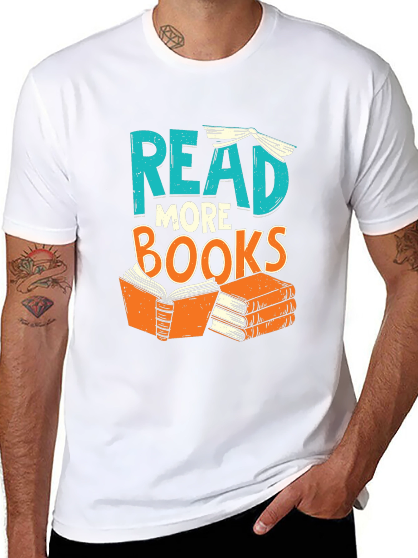 Black Read More Books Graphic T-Shirt view 8