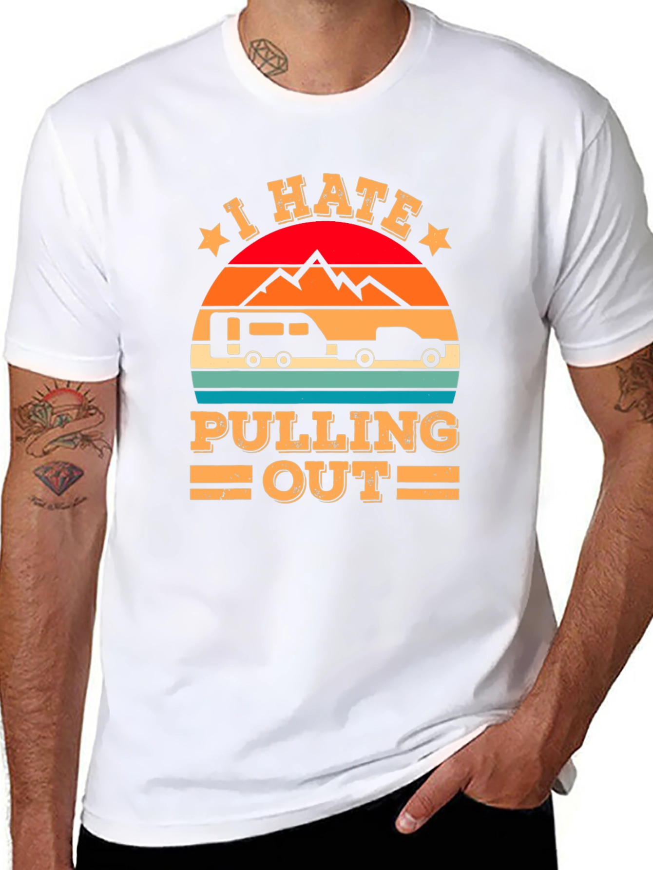 Black I Hate Pulling Out Camping T-Shirt view 8