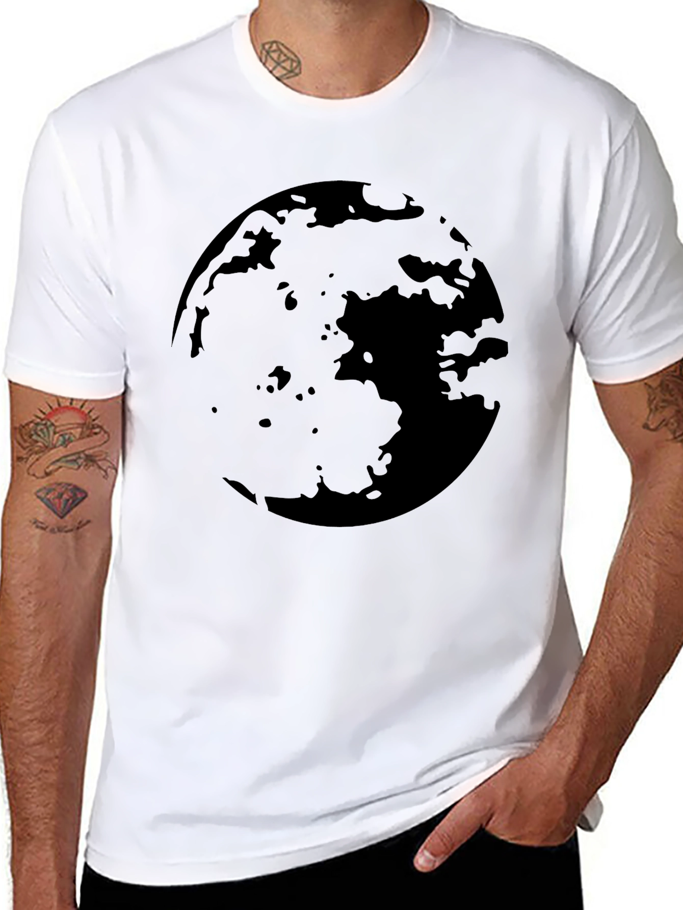 Lunar Phase Black T-Shirt - 8