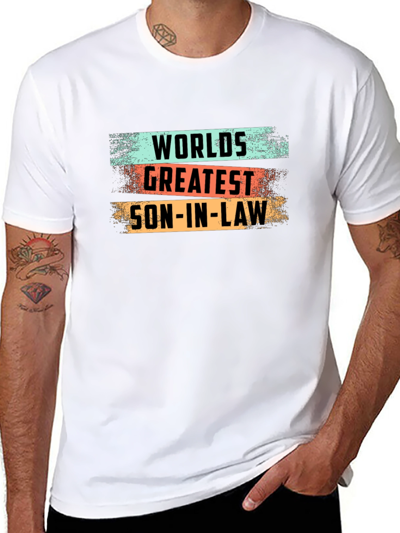 Black World's Greatest Son-in-Law Graphic Tee view 8