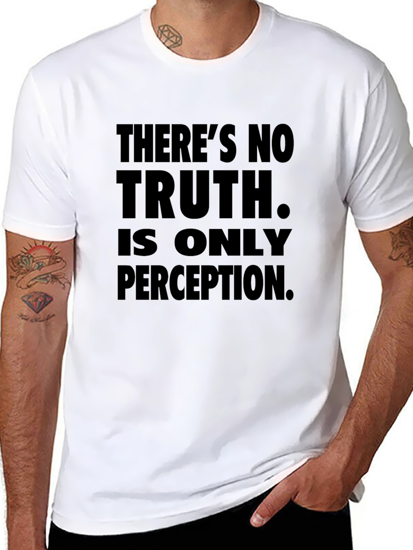 Black There's No Truth T-Shirt - Perception Quote Tee view 8