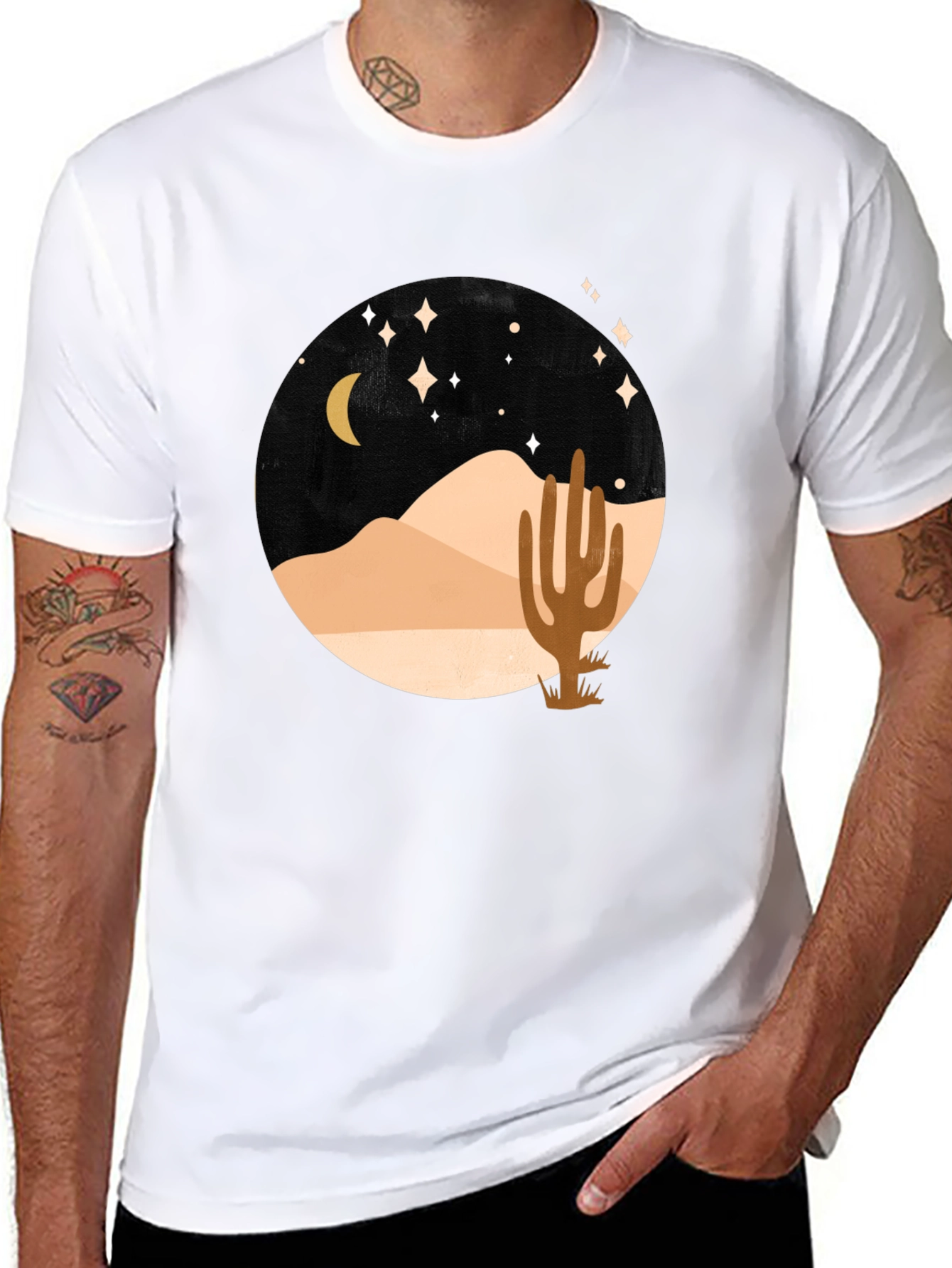 Black Desert Night Graphic Tee view 8