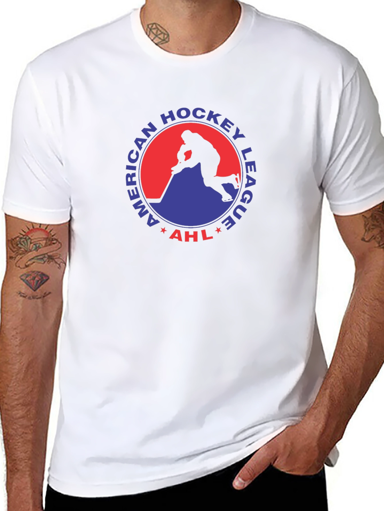 Black American Hockey League Black T-Shirt view 8