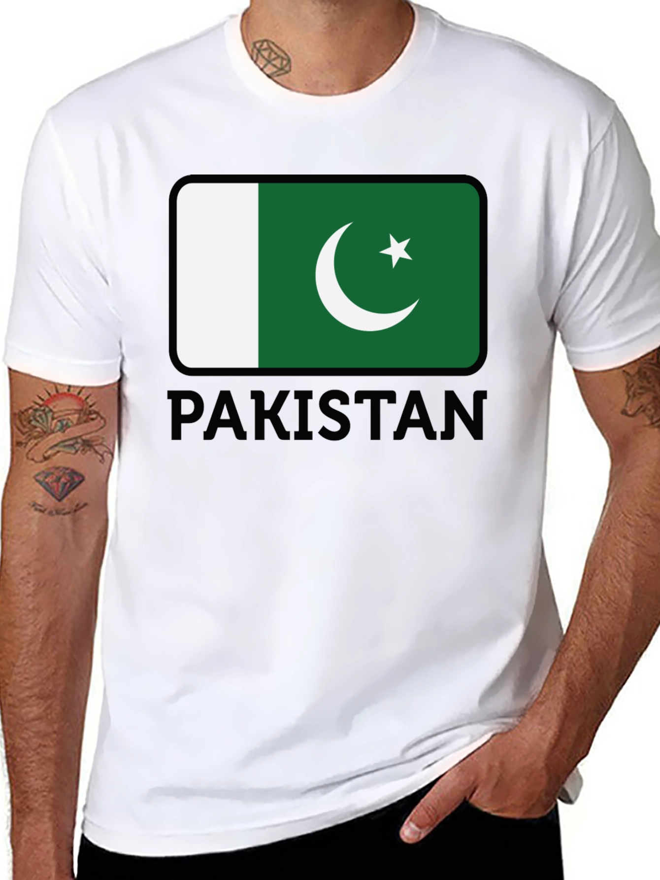 Black Pakistan Flag T-Shirt - Show Your Pride! view 8
