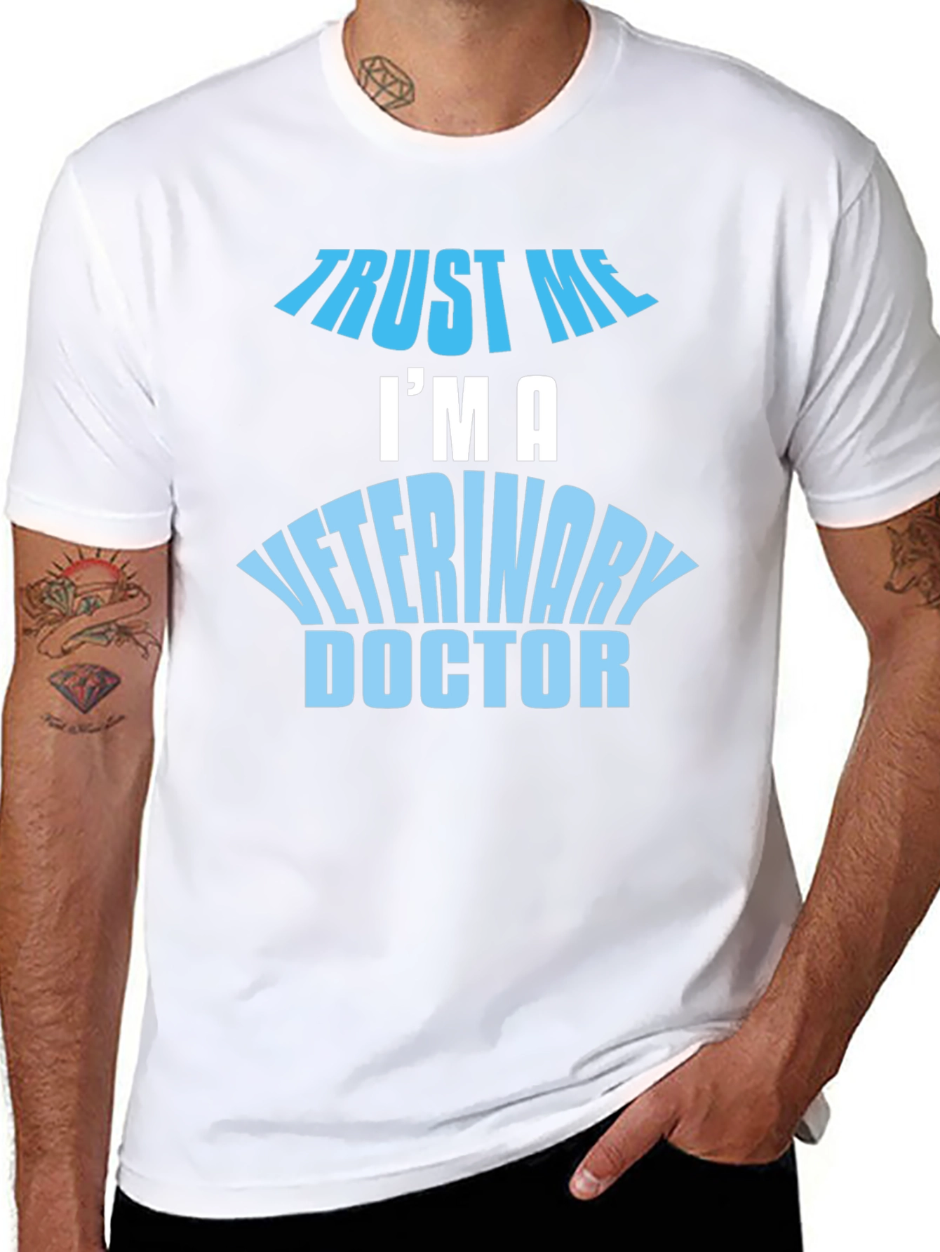 Trust Me I'm A Veterinary Doctor Black T-Shirt - 8