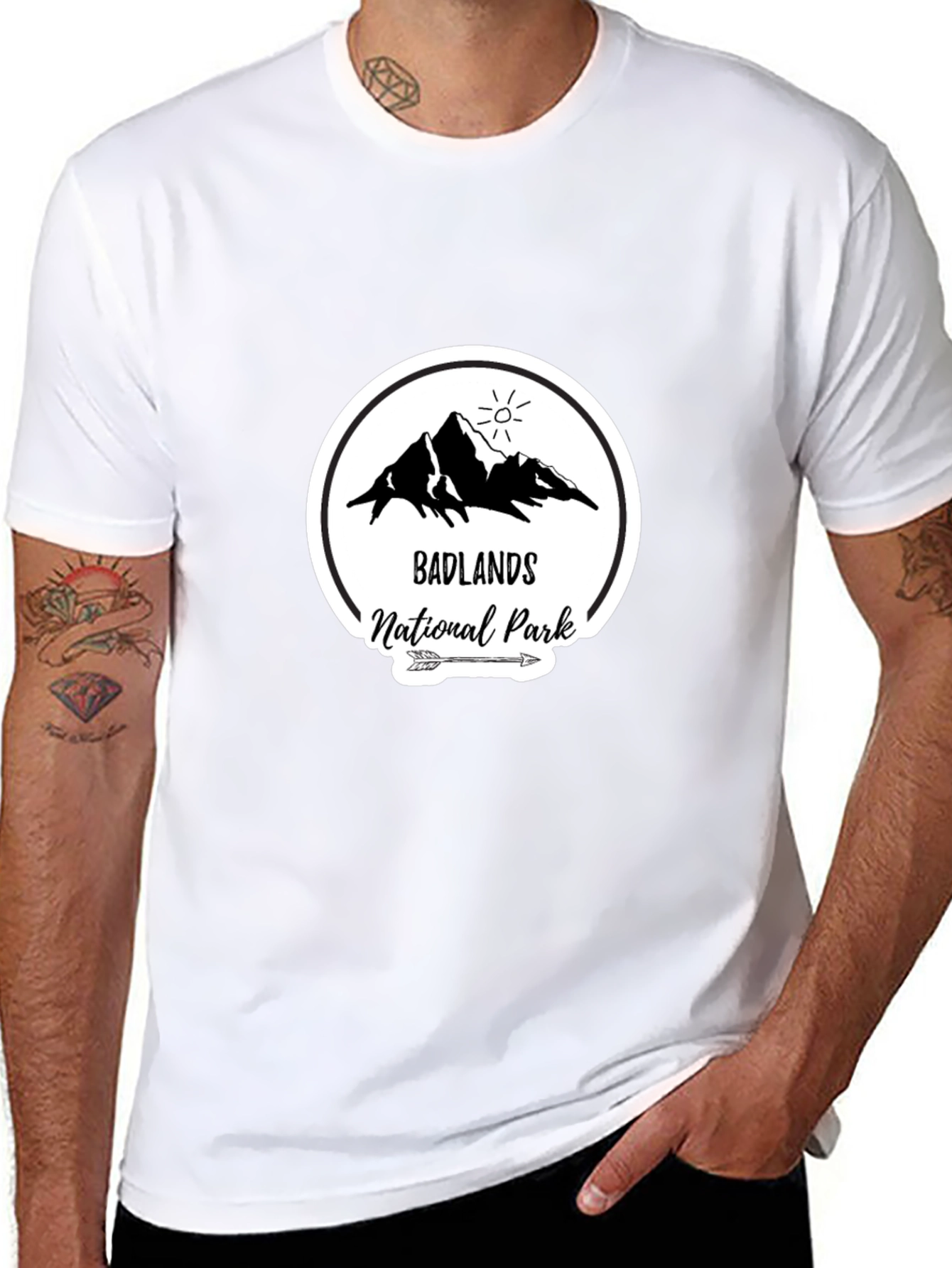 Black Badlands National Park Graphic T-Shirt view 8