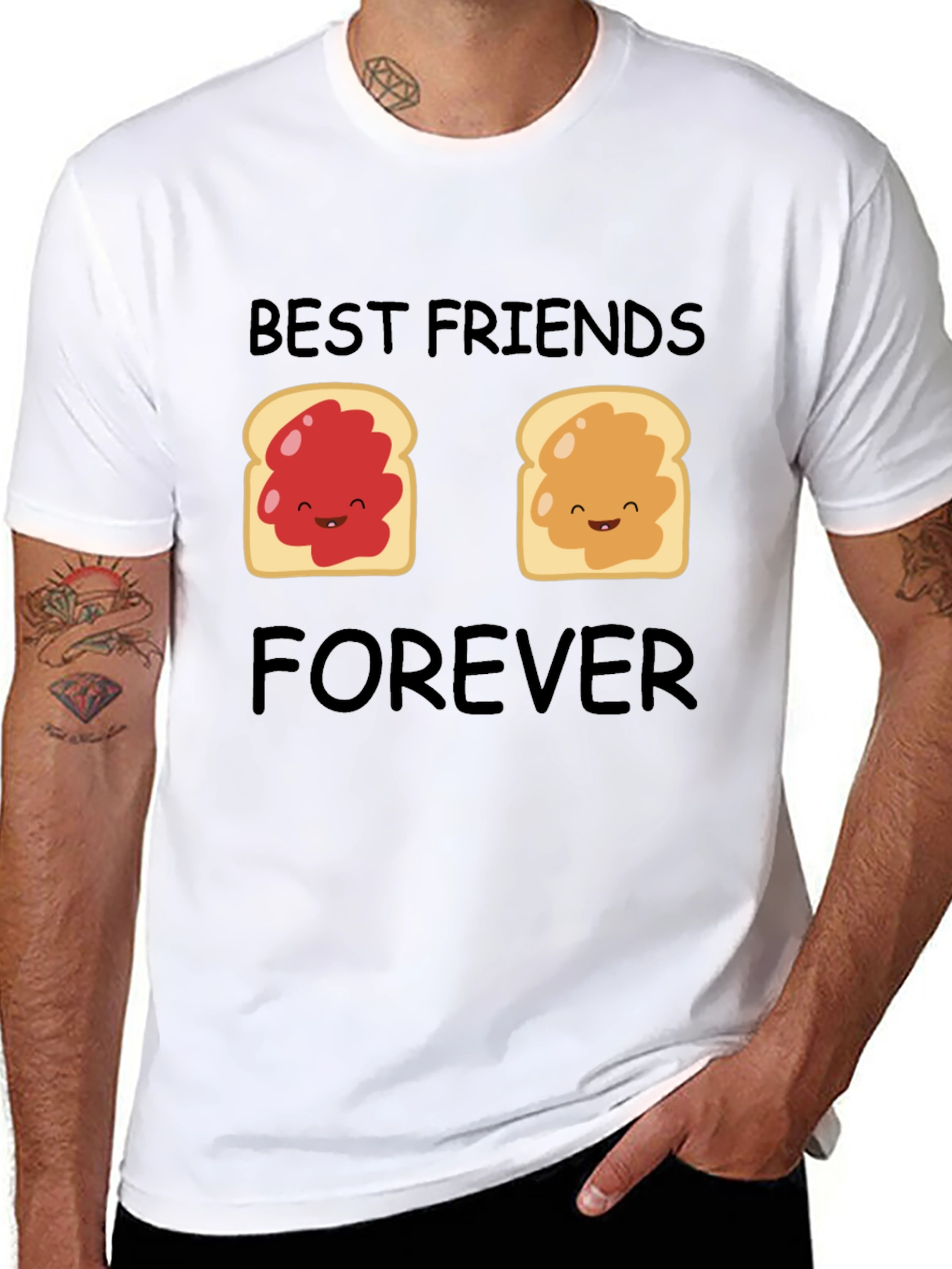 Black Best Friends Forever T-Shirt view 8