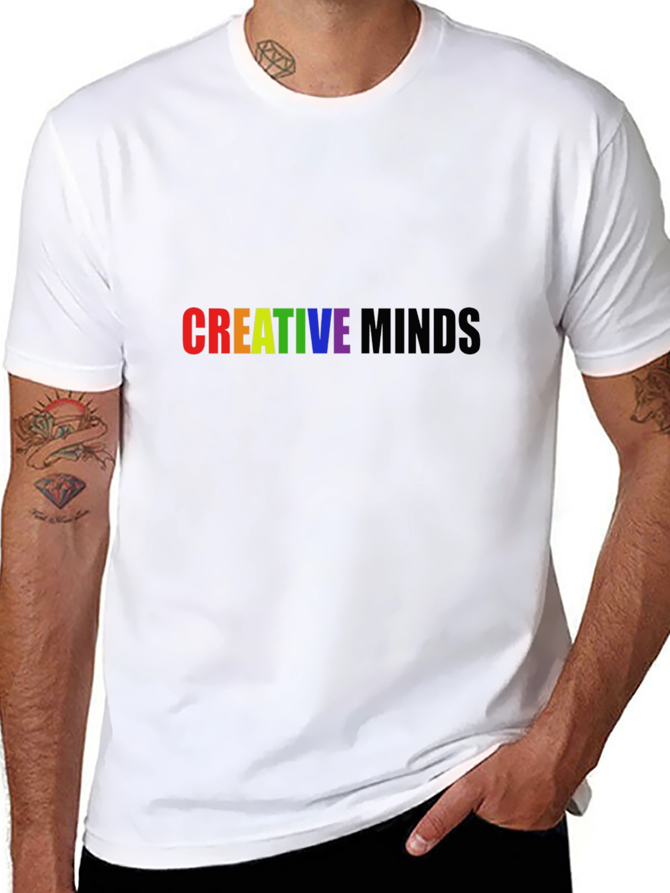 Black Creative Minds Graphic Tee - Black view 8