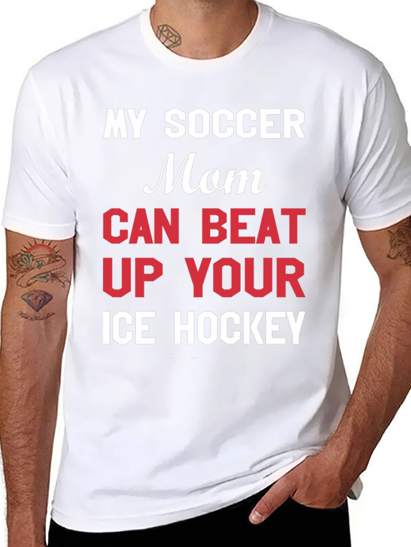 Black Funny Soccer Mom T-Shirt view 8