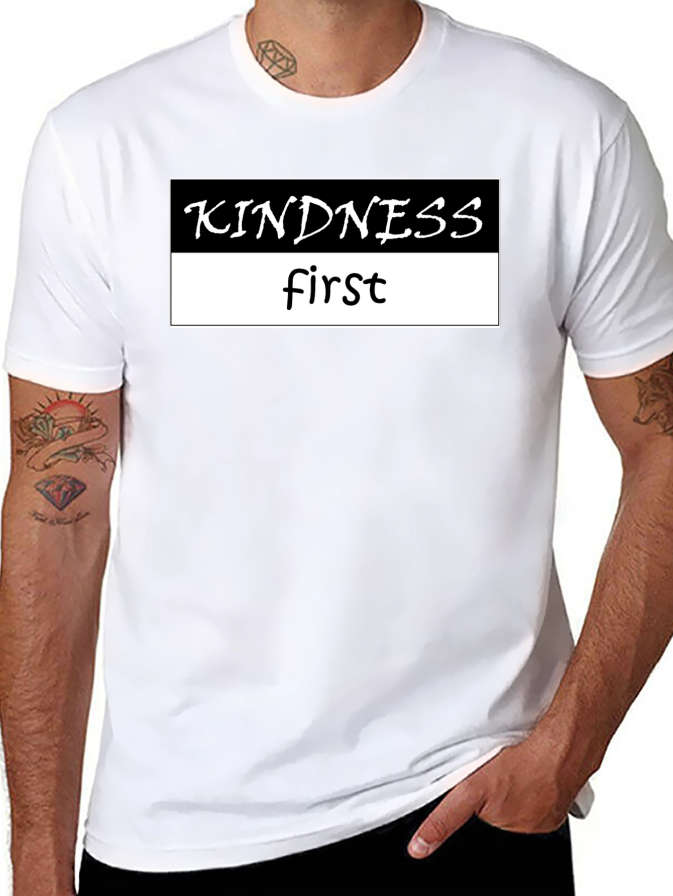Black Kindness First Black Graphic Tee view 8