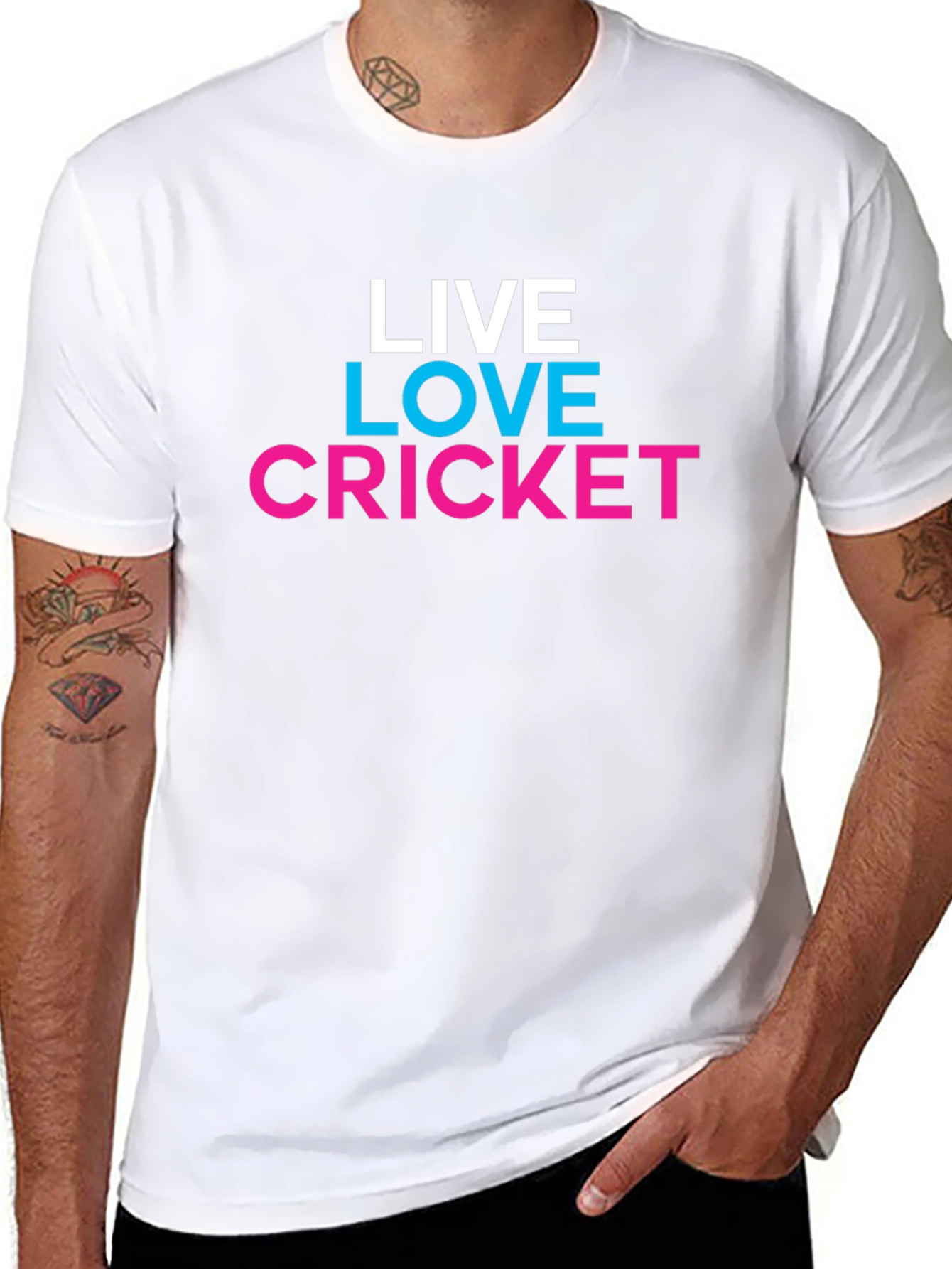 Live Love Cricket Graphic Tee - Trendy Casual Shirt - 8