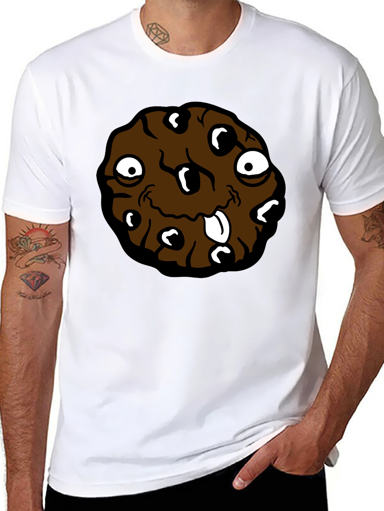Black Cookie Monster Graphic T-Shirt view 8