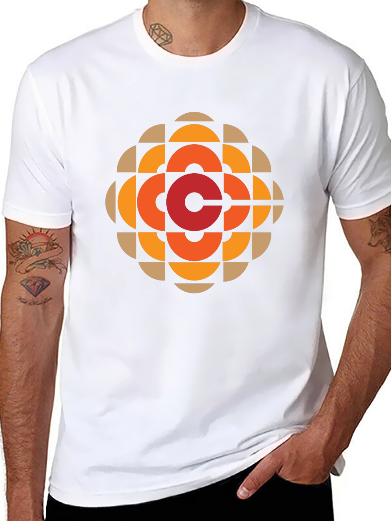 Black Retro CBC Logo Black T-Shirt view 8