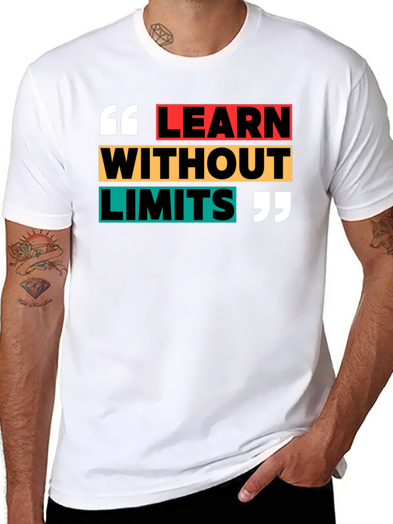 Black Learn Without Limits Black Graphic Tee view 8