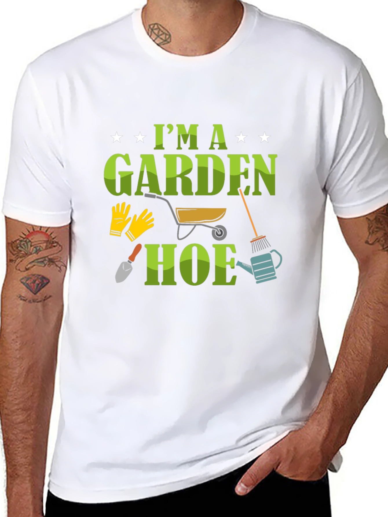 Black Gardener T-Shirt: I'm a Garden Hoe Tee view 8