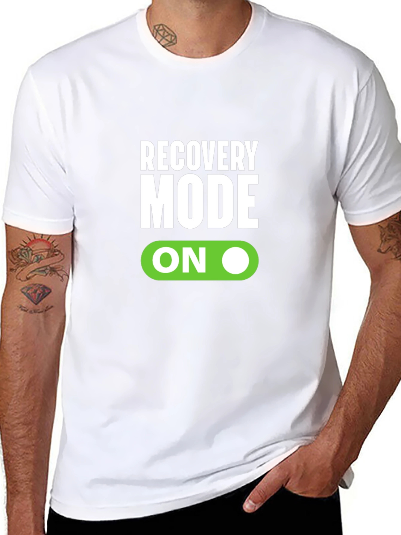 Black Recovery Mode On Black T-Shirt view 8