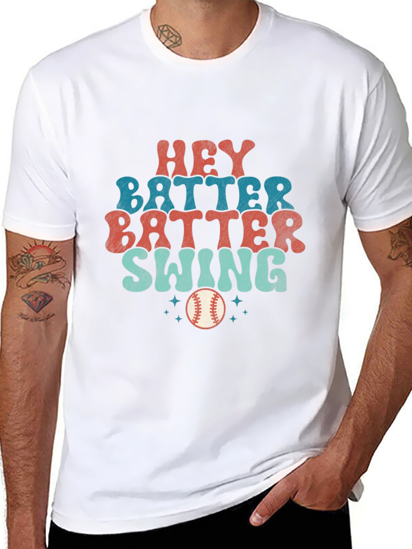 Black Retro Baseball T-Shirt - Batter Up Tee view 8