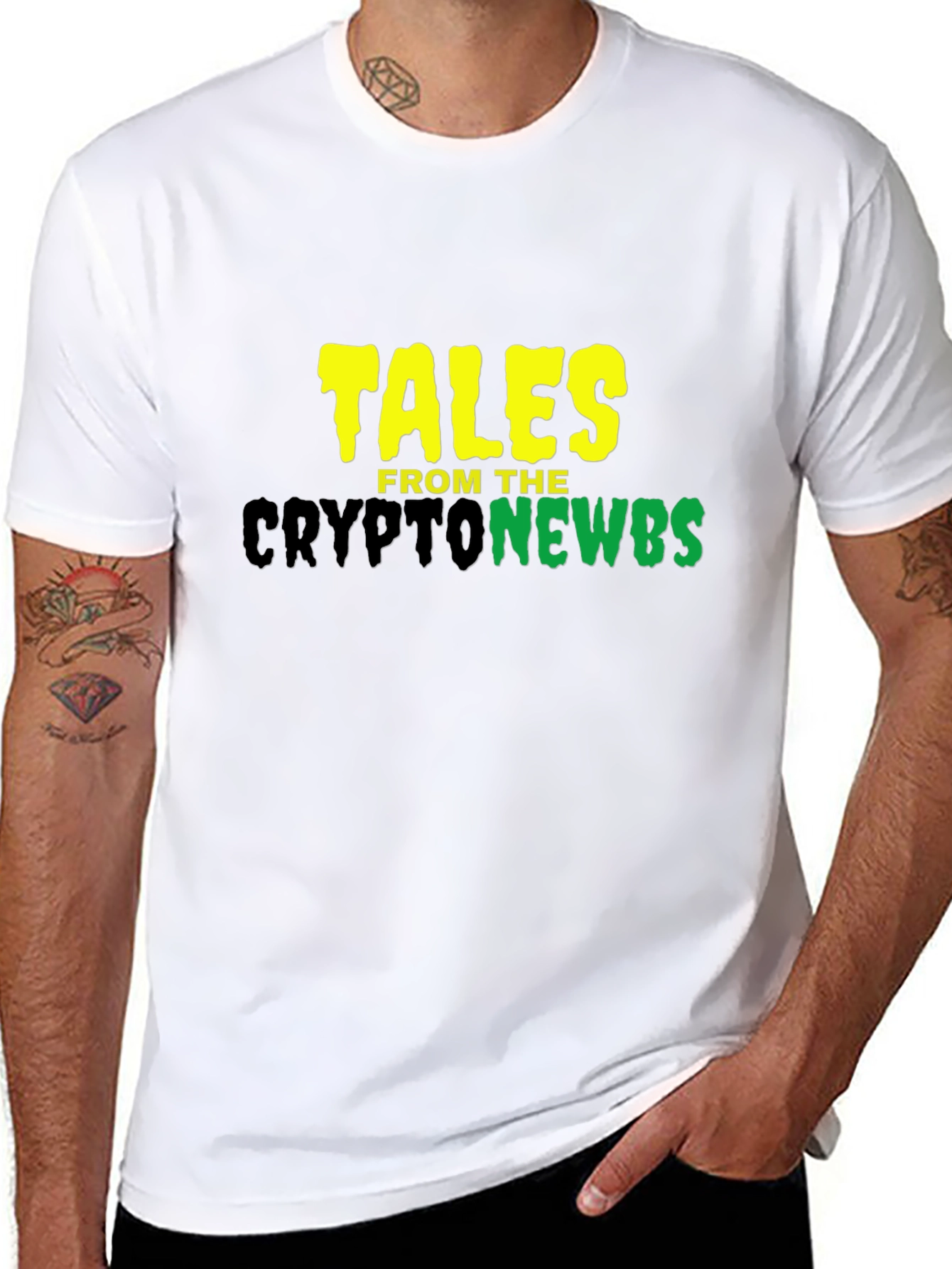 Black Tales From The Crypto Newbs Black T-Shirt view 8